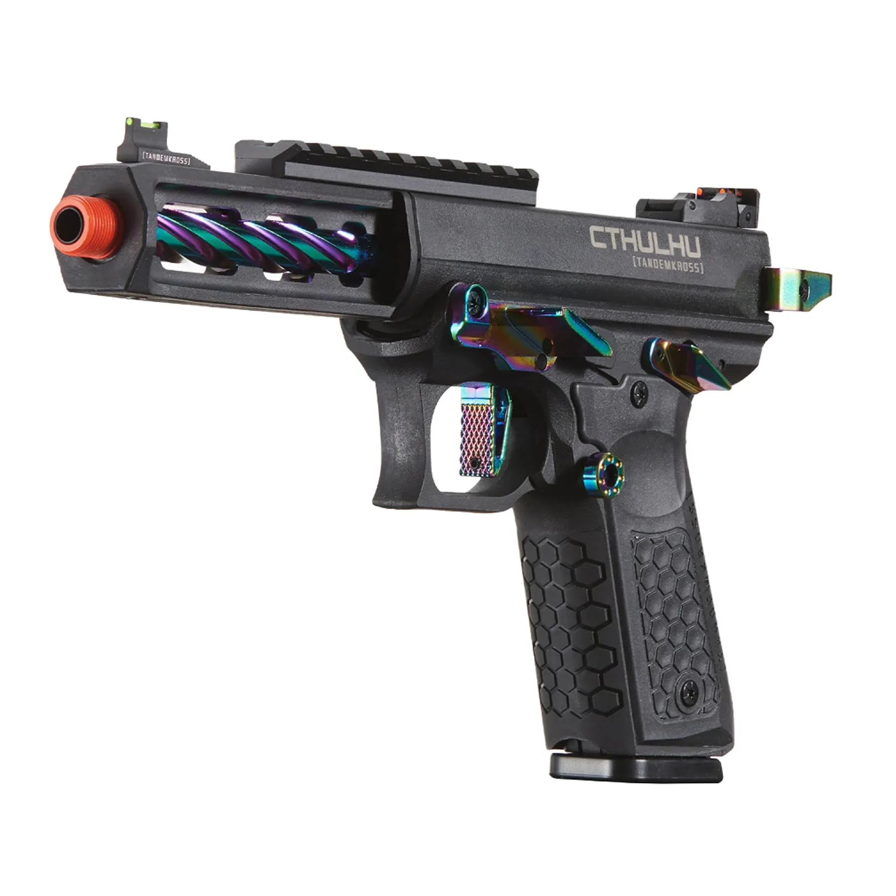 Lancer Tandemkross Cthulhu GBB Softair Pistole, Black/Rainbow
