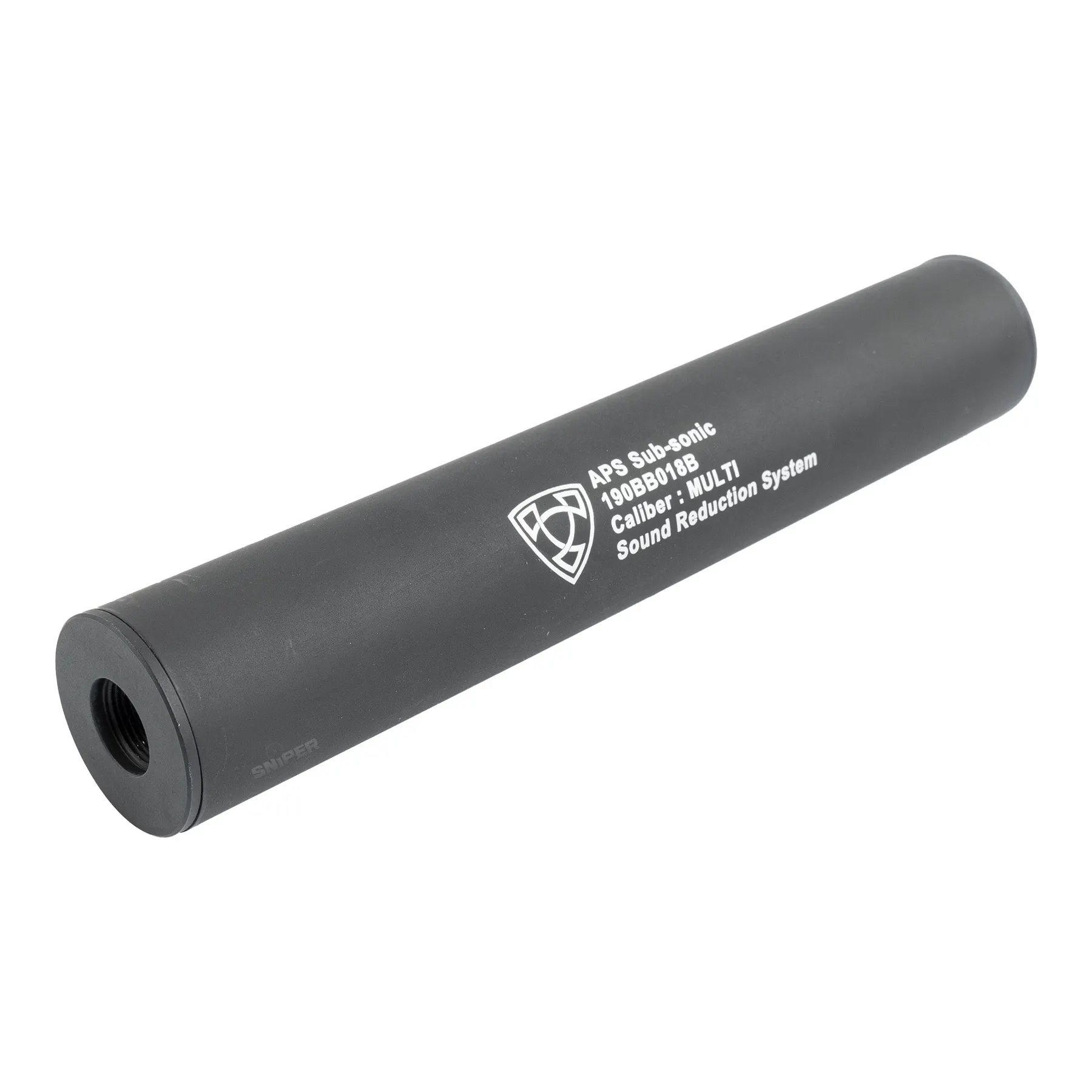 APS 190mm Silencer, 14mm CCW, Black