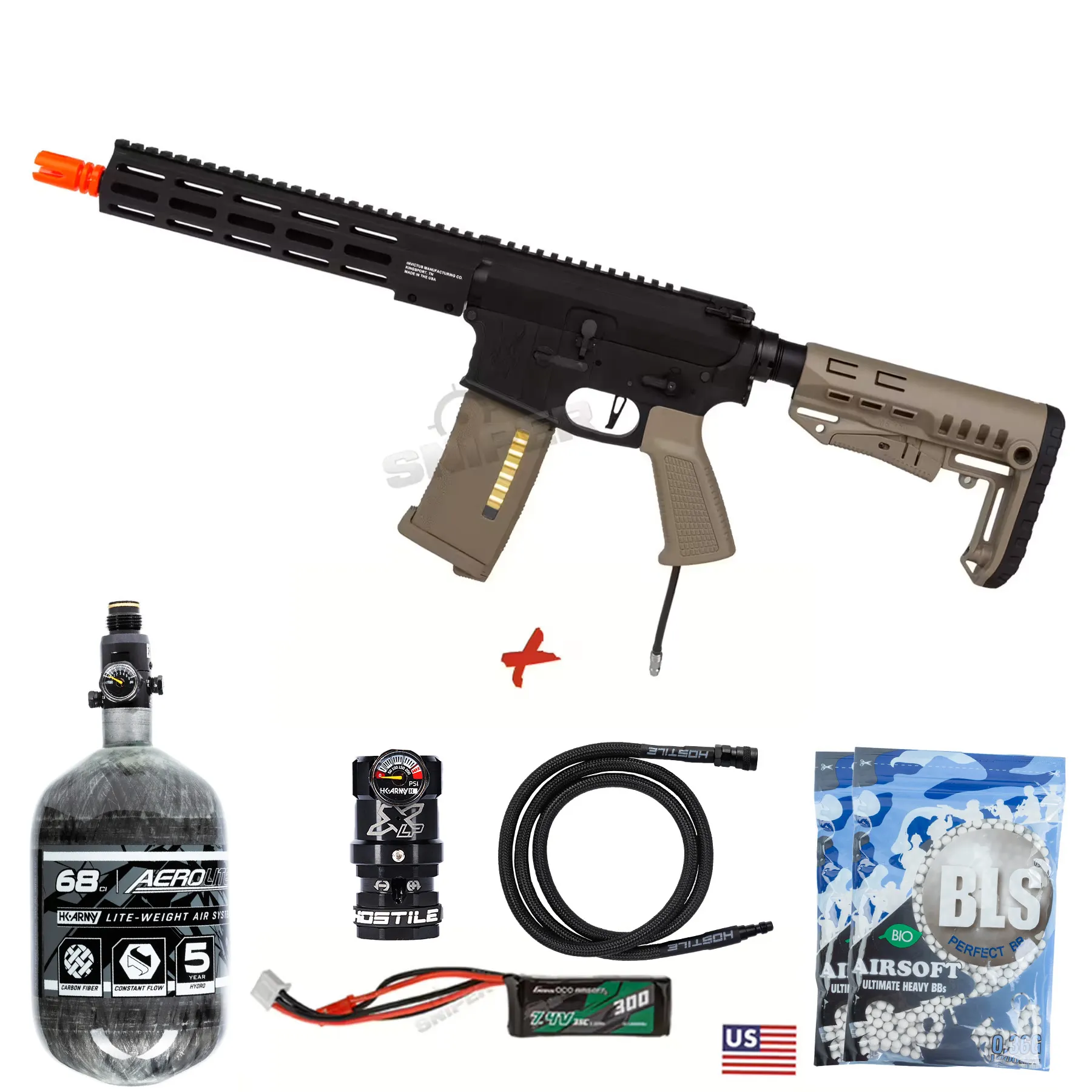 HPA Deal #4 - MTW Billet 10" Tactical Inferno Edition Gen. 3, Tan HPA Deal #4 - MTW Billet 10" Tactical Inferno Edition Gen. 3, Tan