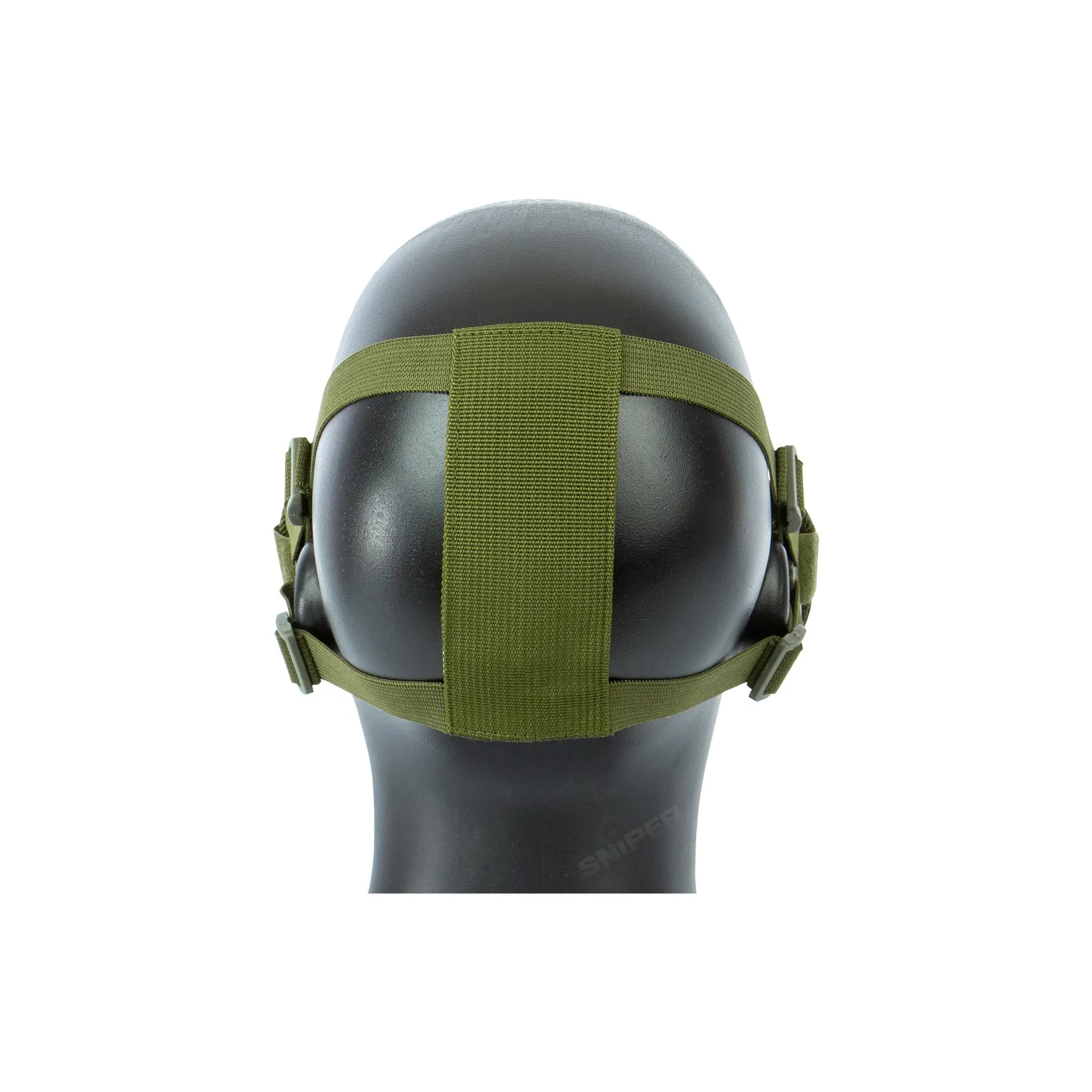 Mesh Lower Face Shield Skull, Green