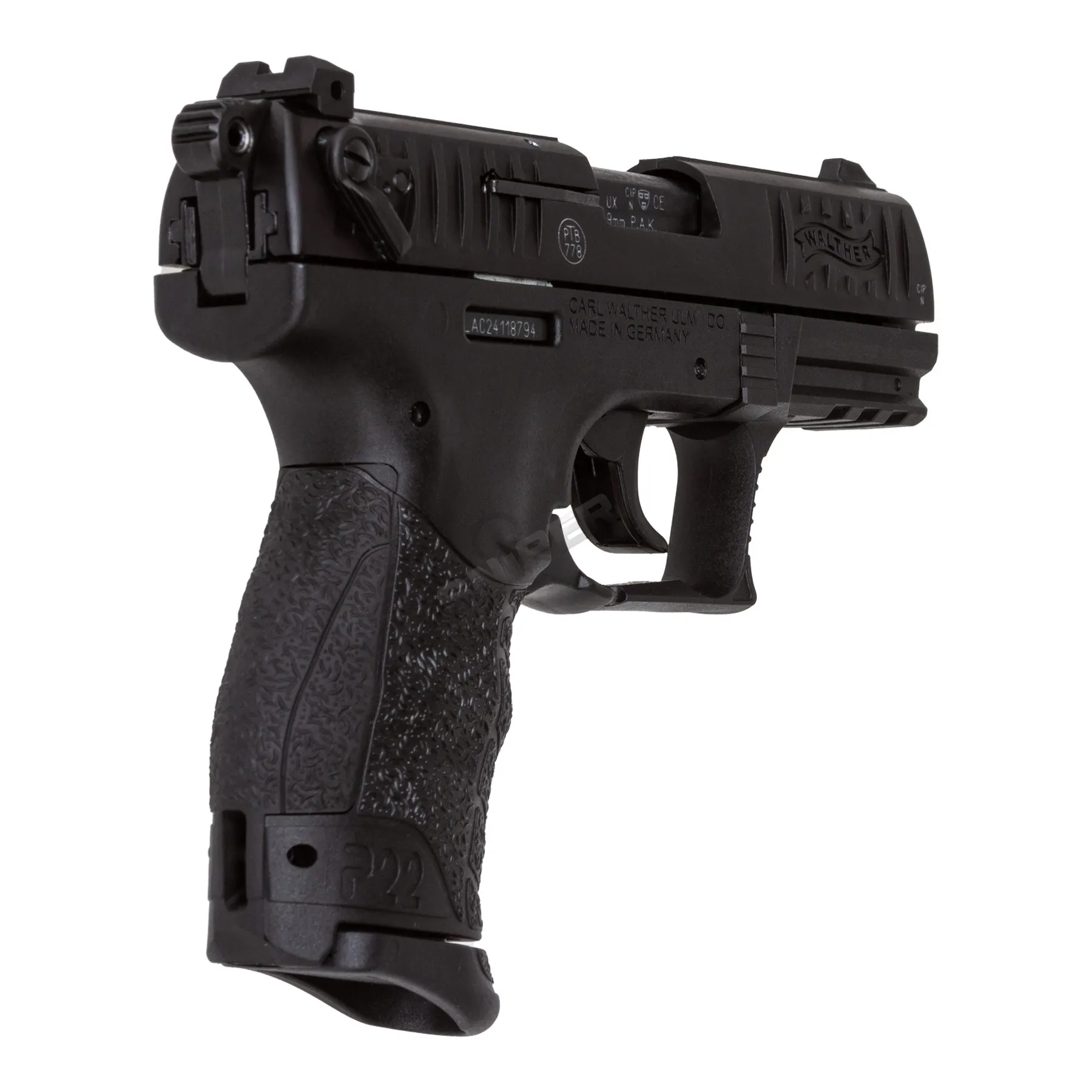Walther P22Q 9mm P.A.K. Schreckschusspistole R2D-Kit, Black