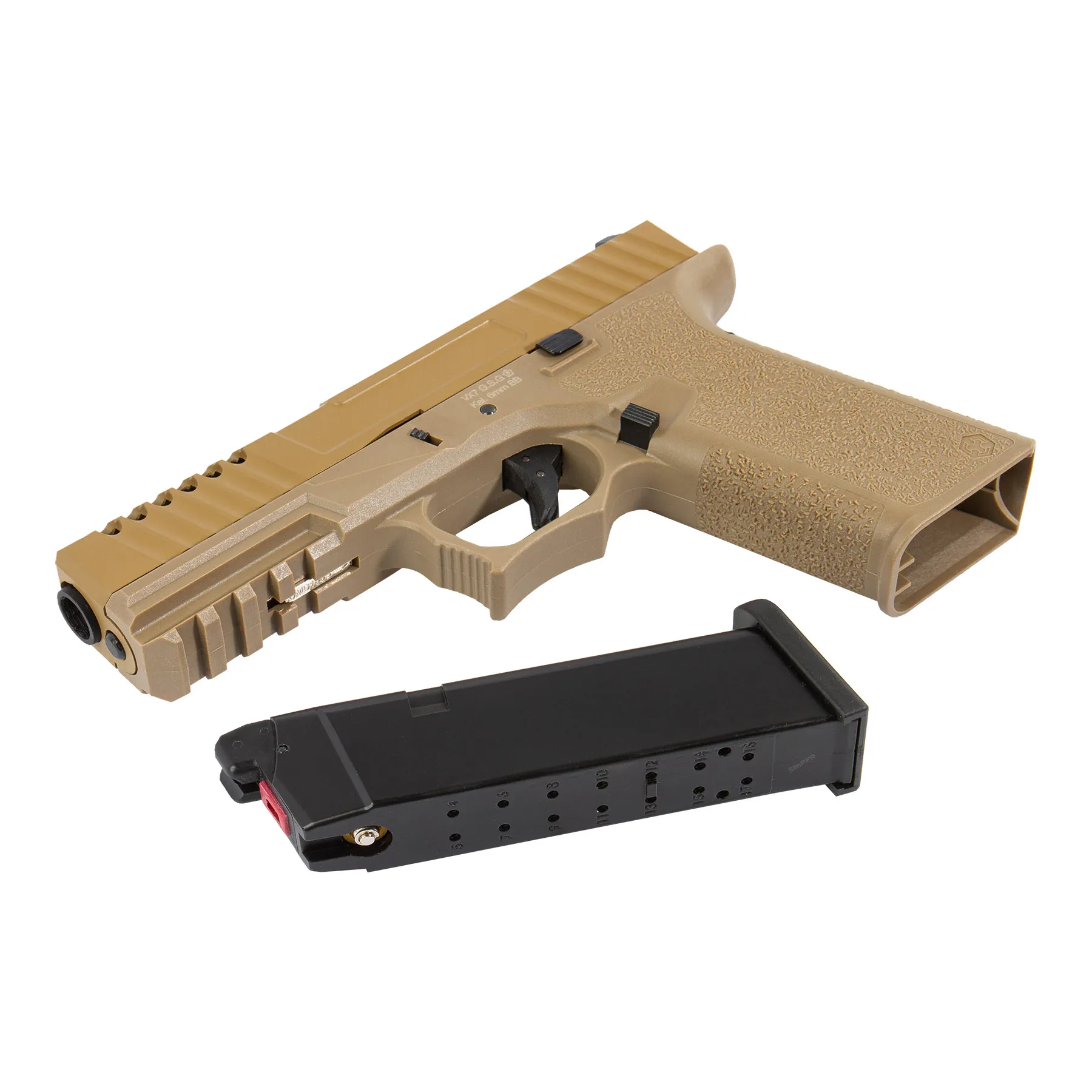 AW Custom VX7 Mod.1 GBB Softair Pistole, FDE