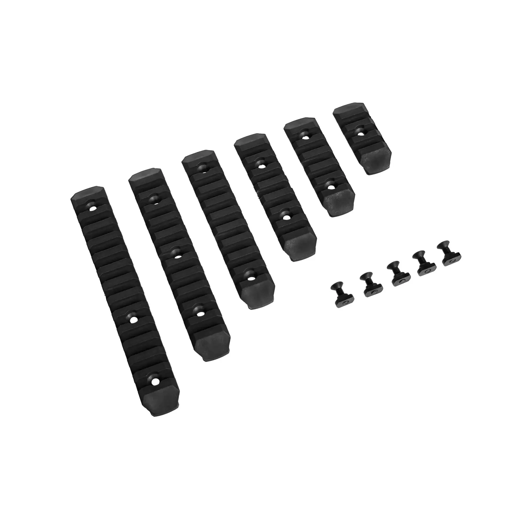 Polymer RIS Rail Set für M-Lok, 6er-Set, Black Polymer RIS Rail Set für M-Lok, 6er-Set, Black