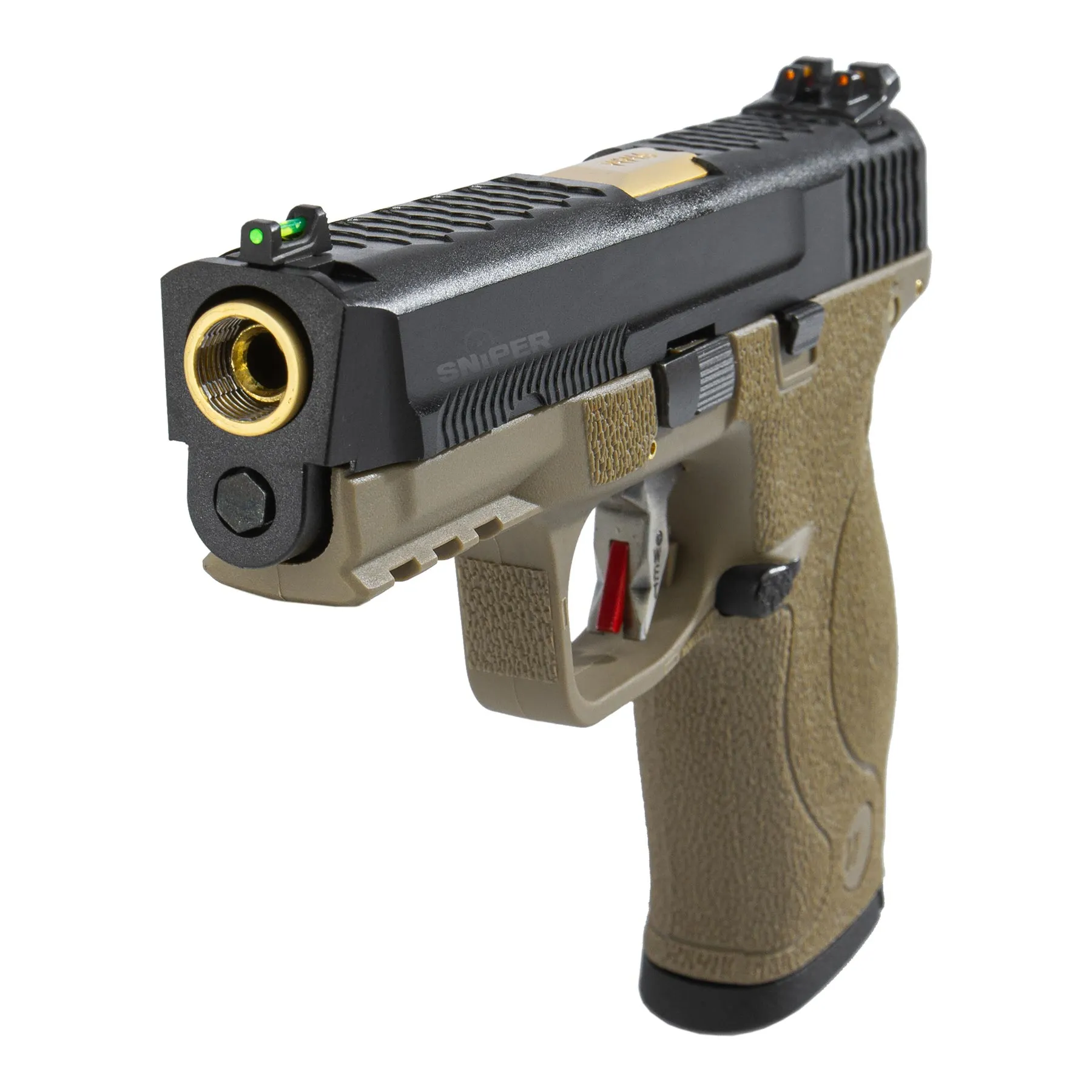 WE WET 05 BK Gold Barrel Full Metal FDE GBB Softair