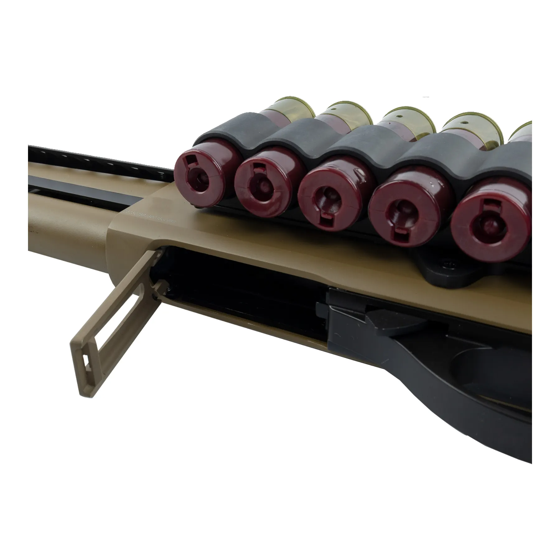 M870 AR Tactical Tri-Shot Gas Action Shotgun, Tan M870 AR Tactical Tri-Shot Gas Action Shotgun, Tan