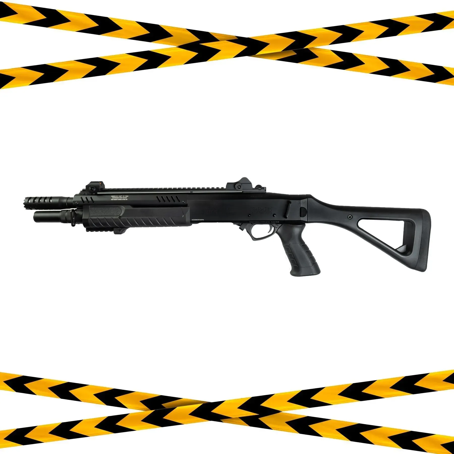 B-Ware Fabarm STF12 Compact 11" Gas Pumpgun, Black