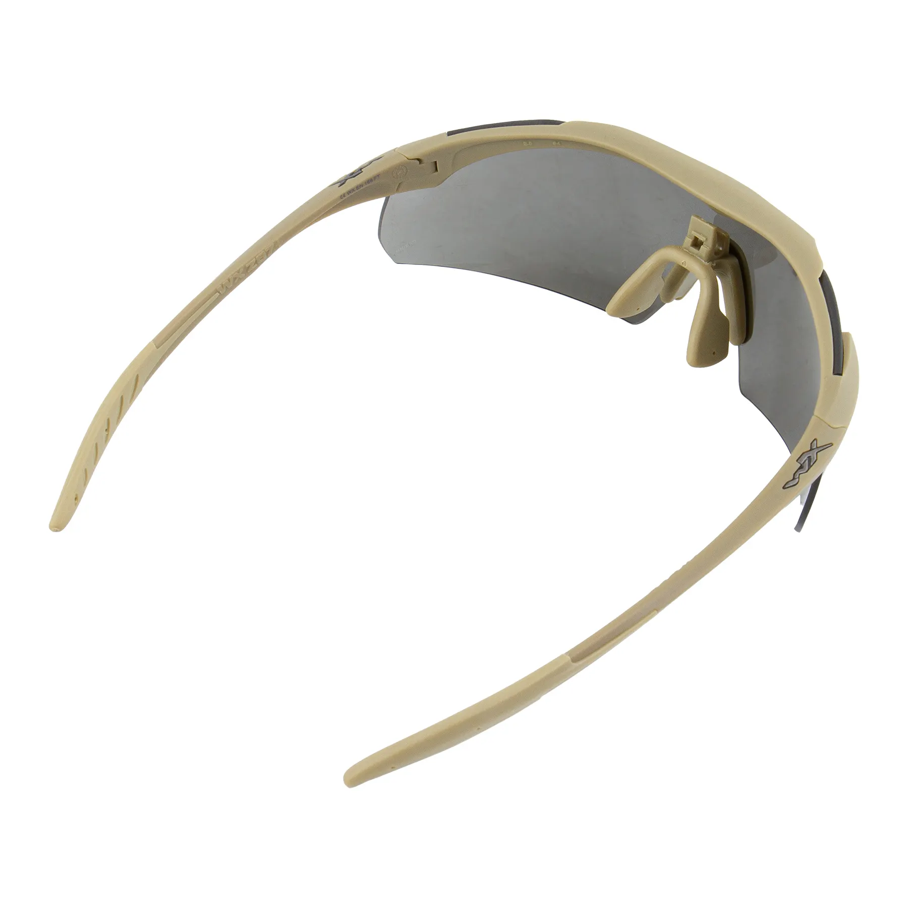 WileyX WX Vapor 2.5 Tan Frame Goggles, Grey/Clear Lens