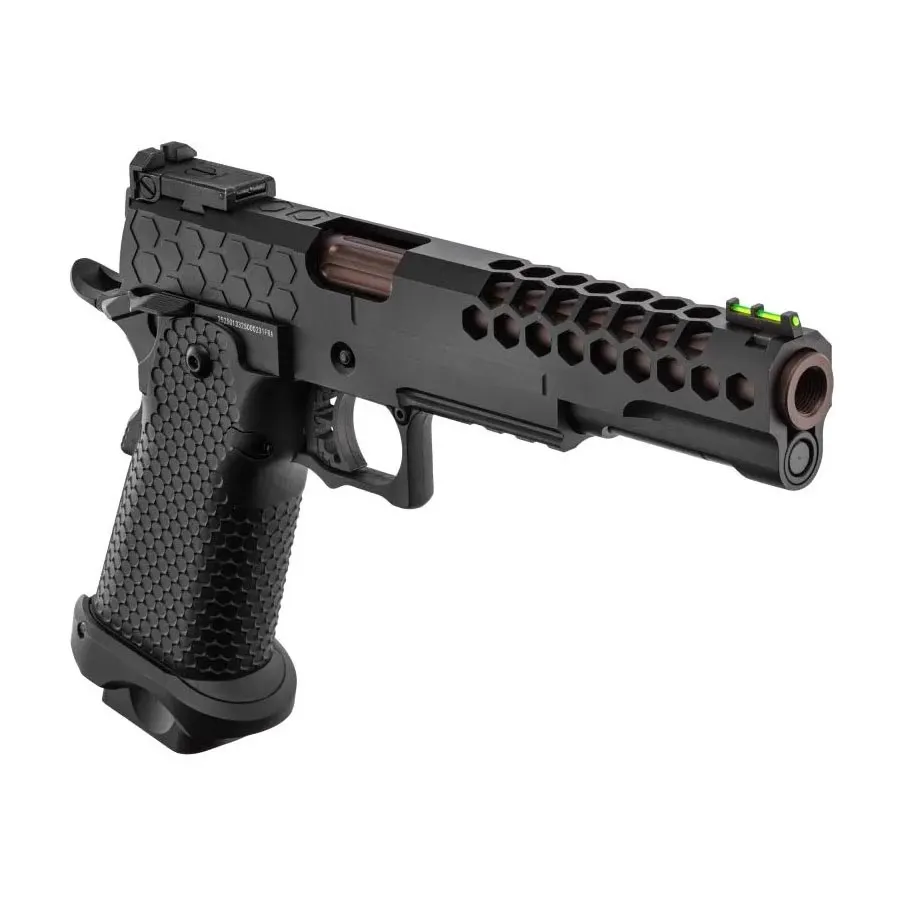 Golden Eagle 6" Hi-Capa Hexcut GBB Airsoft Pistole, Black