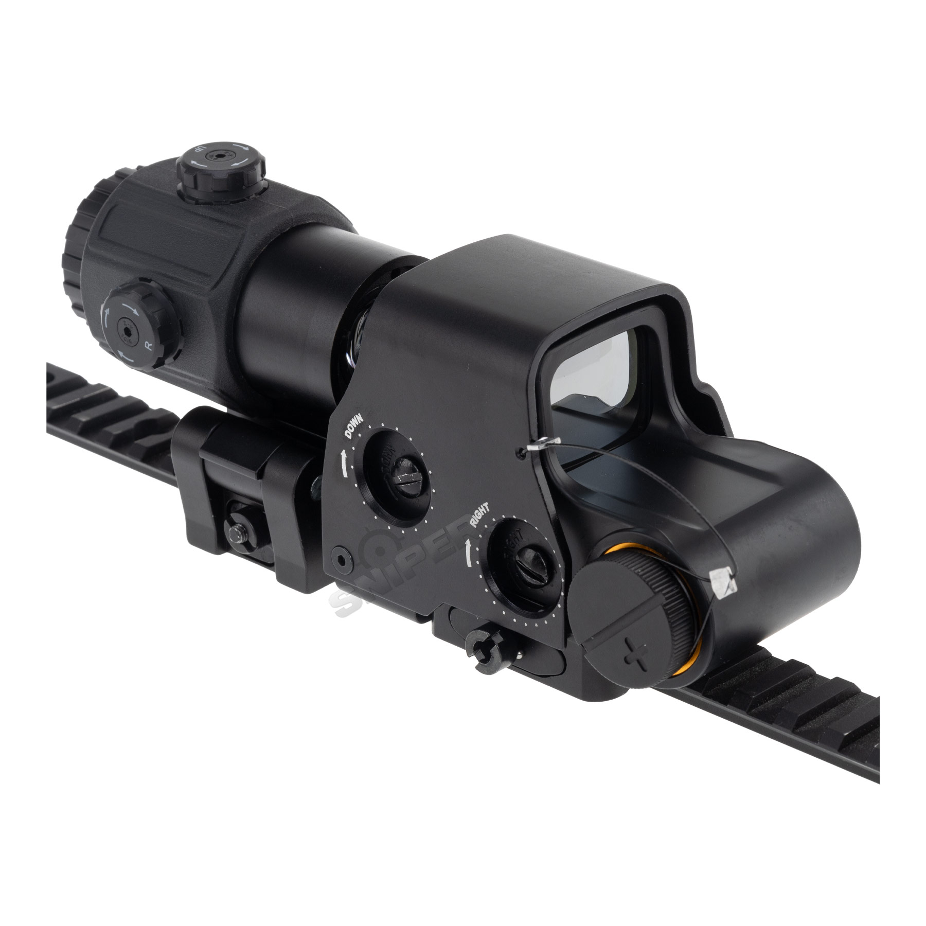 Reapo R558 Holo Red Dot Visier w/ 3x Magnifier, Black