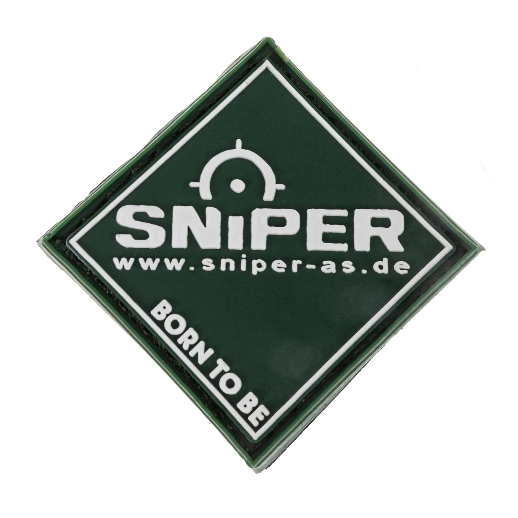 Square Sniper 3D Rubber Patch, Green