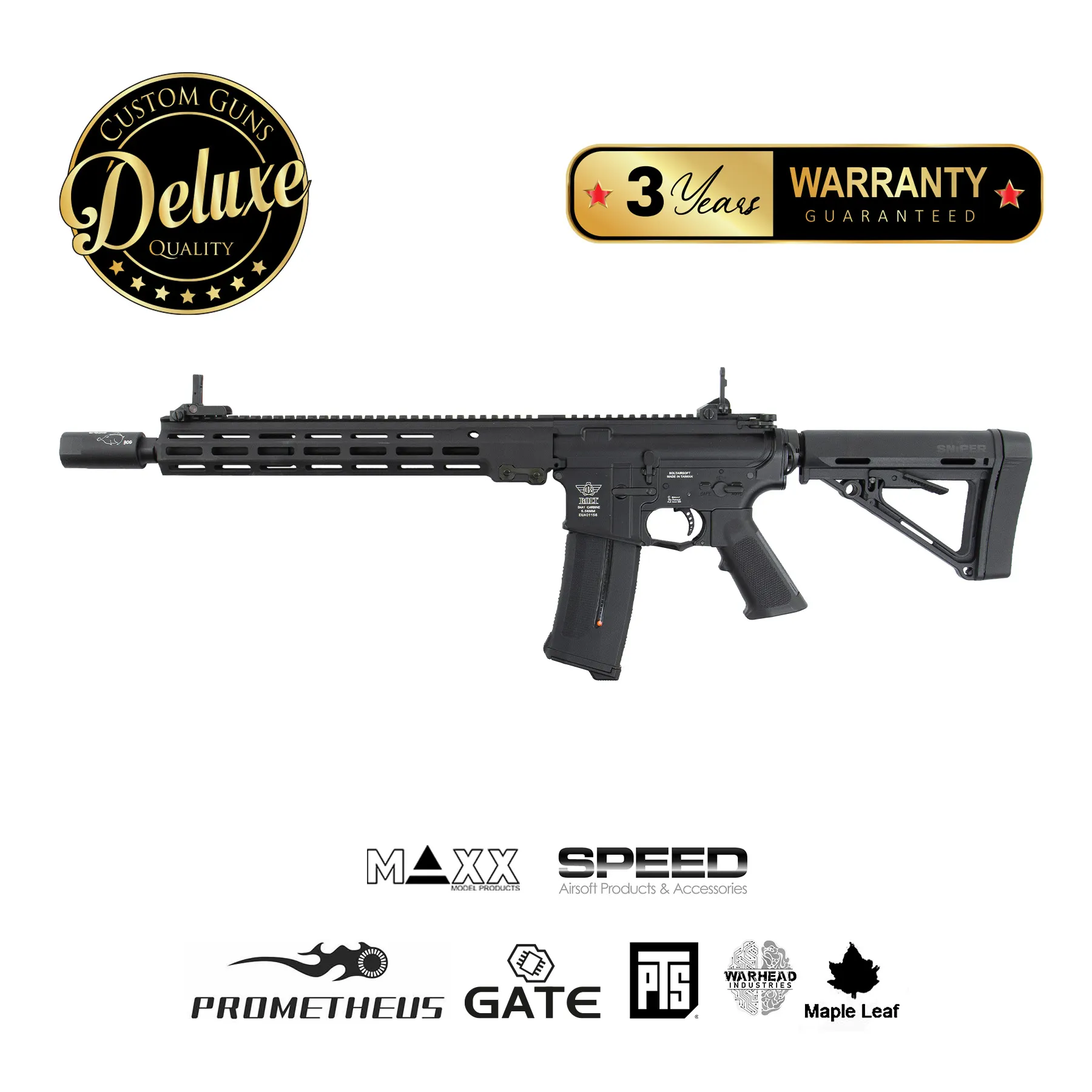 SAC Custom x Bolt URG Advanced, (S)AEG, Black SAC Custom x Bolt URG Advanced, (S)AEG, Black