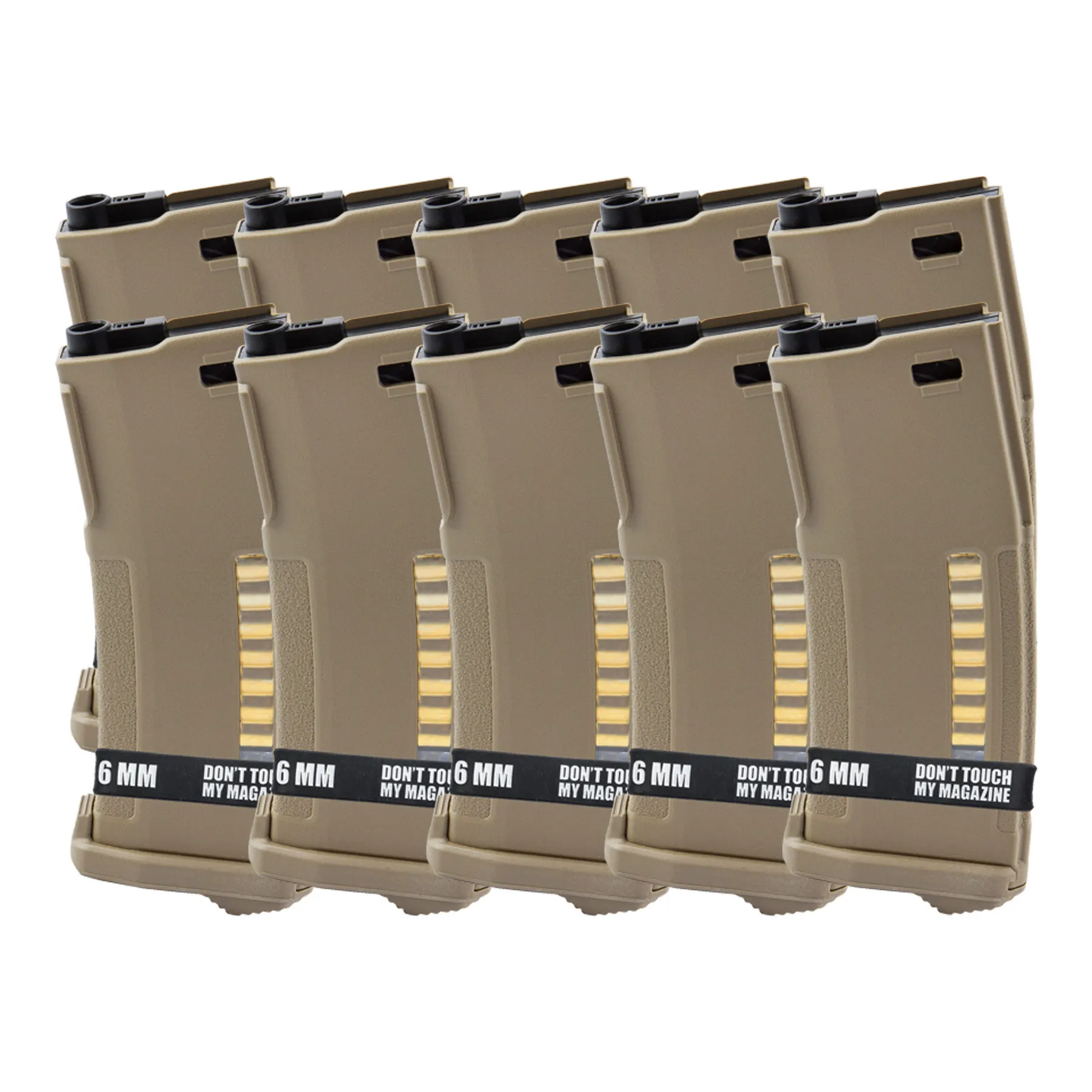 PTS Enhanced Polymer Magazine 150rds, Dark Earth, 10er-Set