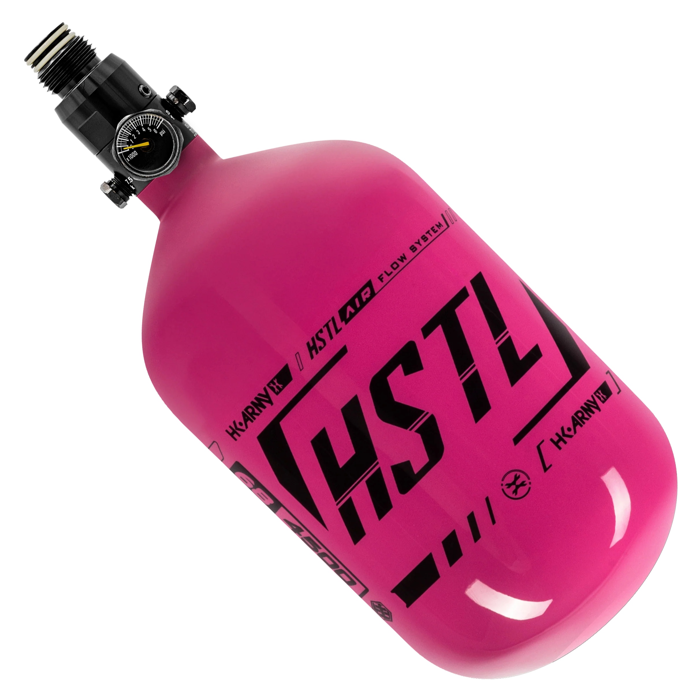 HK Army HSTL Carbon Fiber Tank w/ Regulator 68/4500, Neon Pink/Black