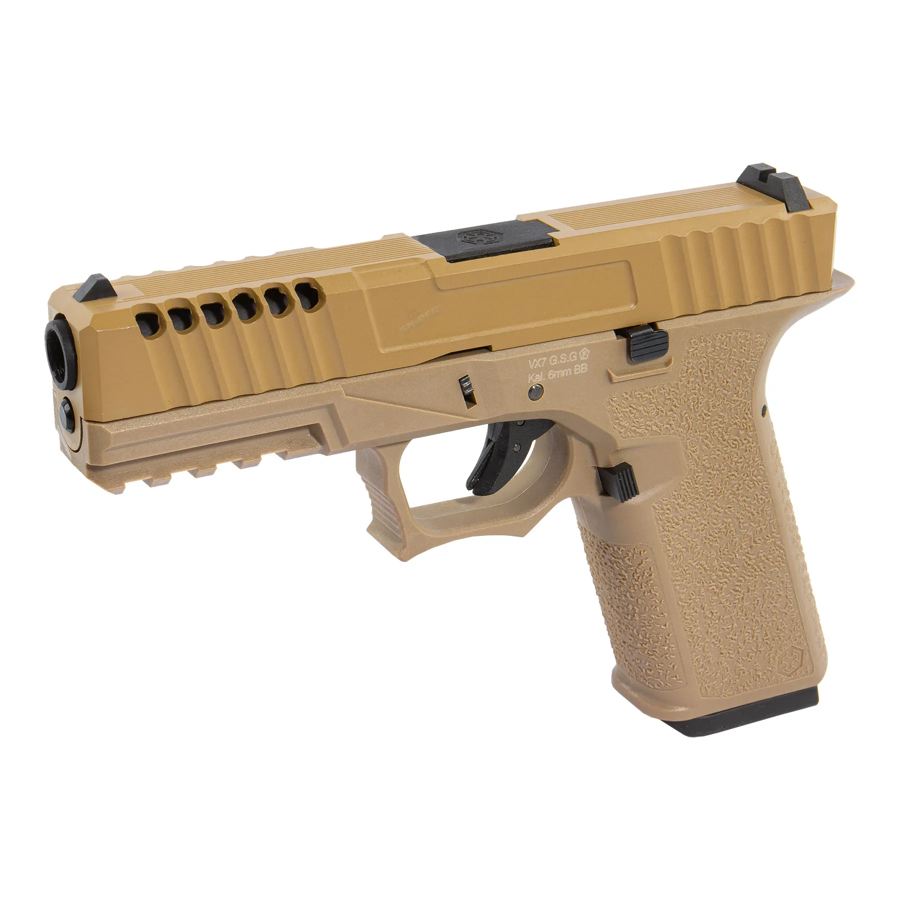 AW Custom VX7 Mod.1 GBB Softair Pistole, FDE