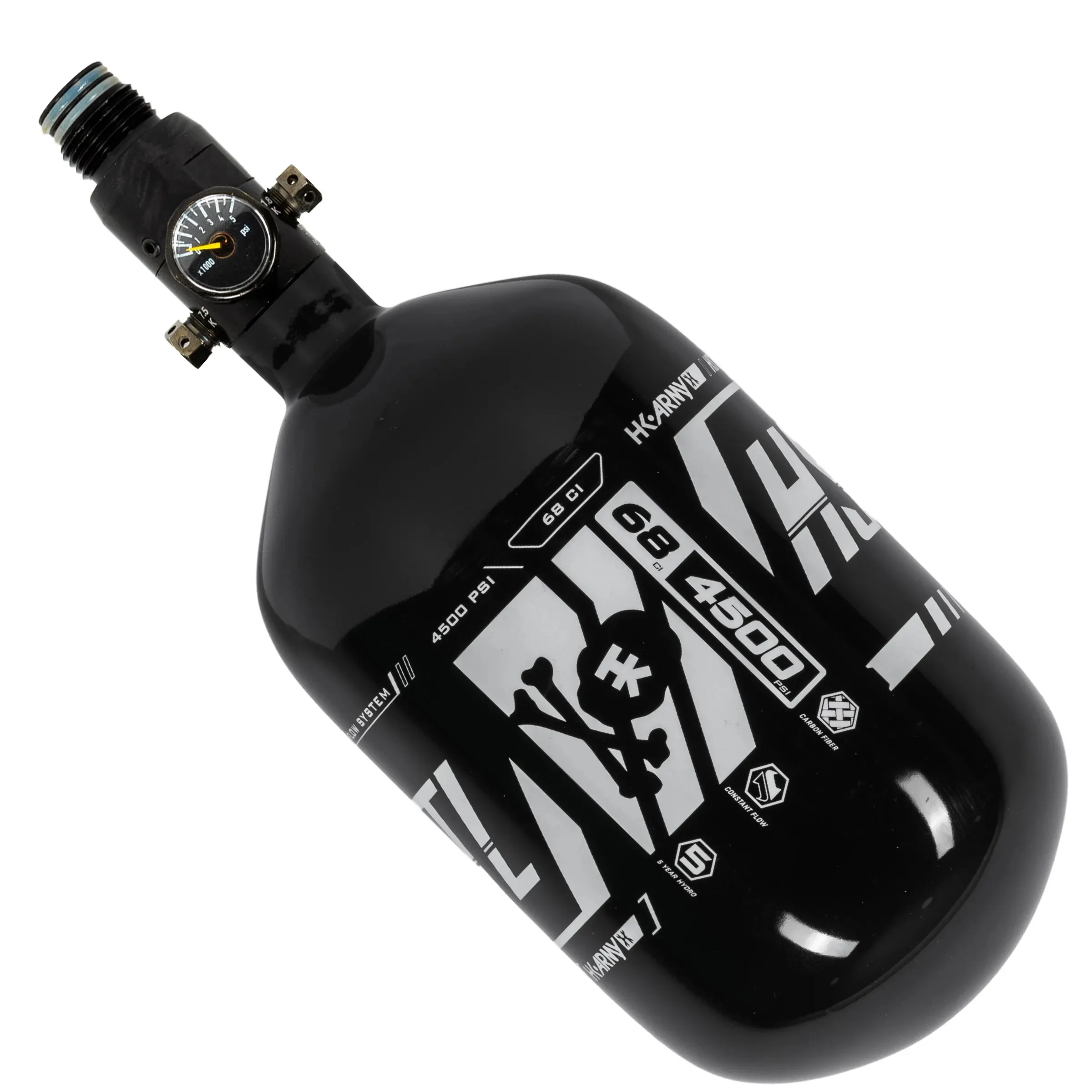 HK Army HSTL Carbon Fiber Tank w/ Regulator 68/4500, Black/White