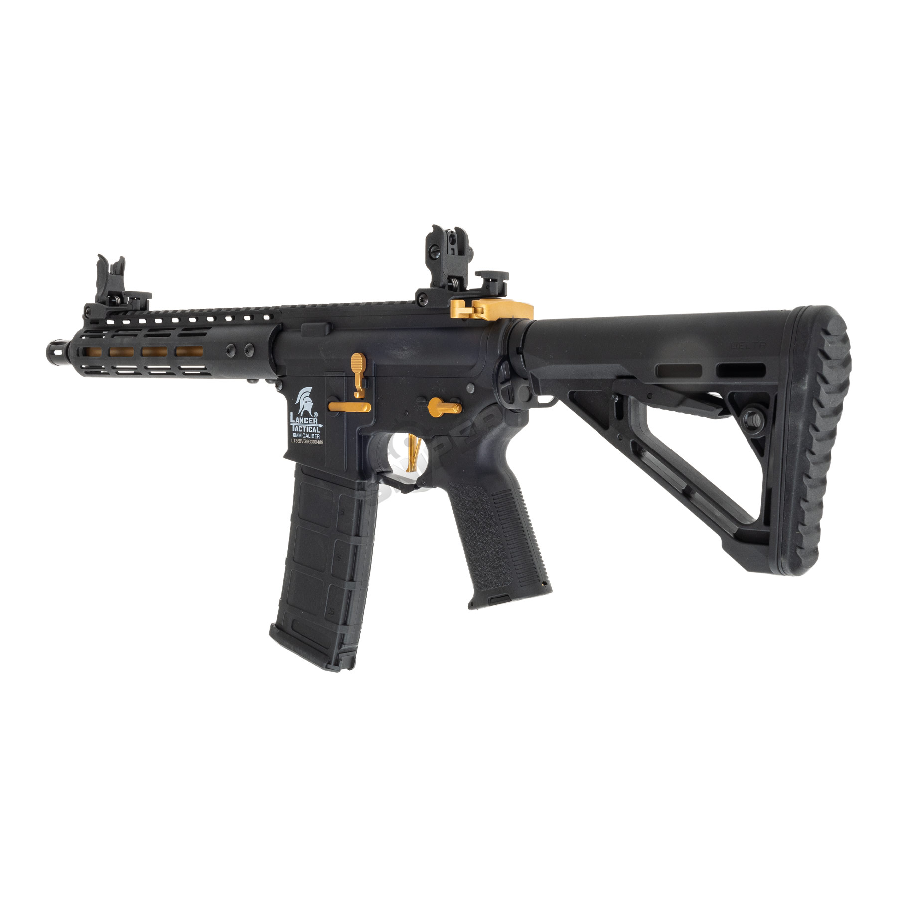 Lancer Archon Gen3 ETU M-Lok 9" M4 (S)AEG, Black/Gold