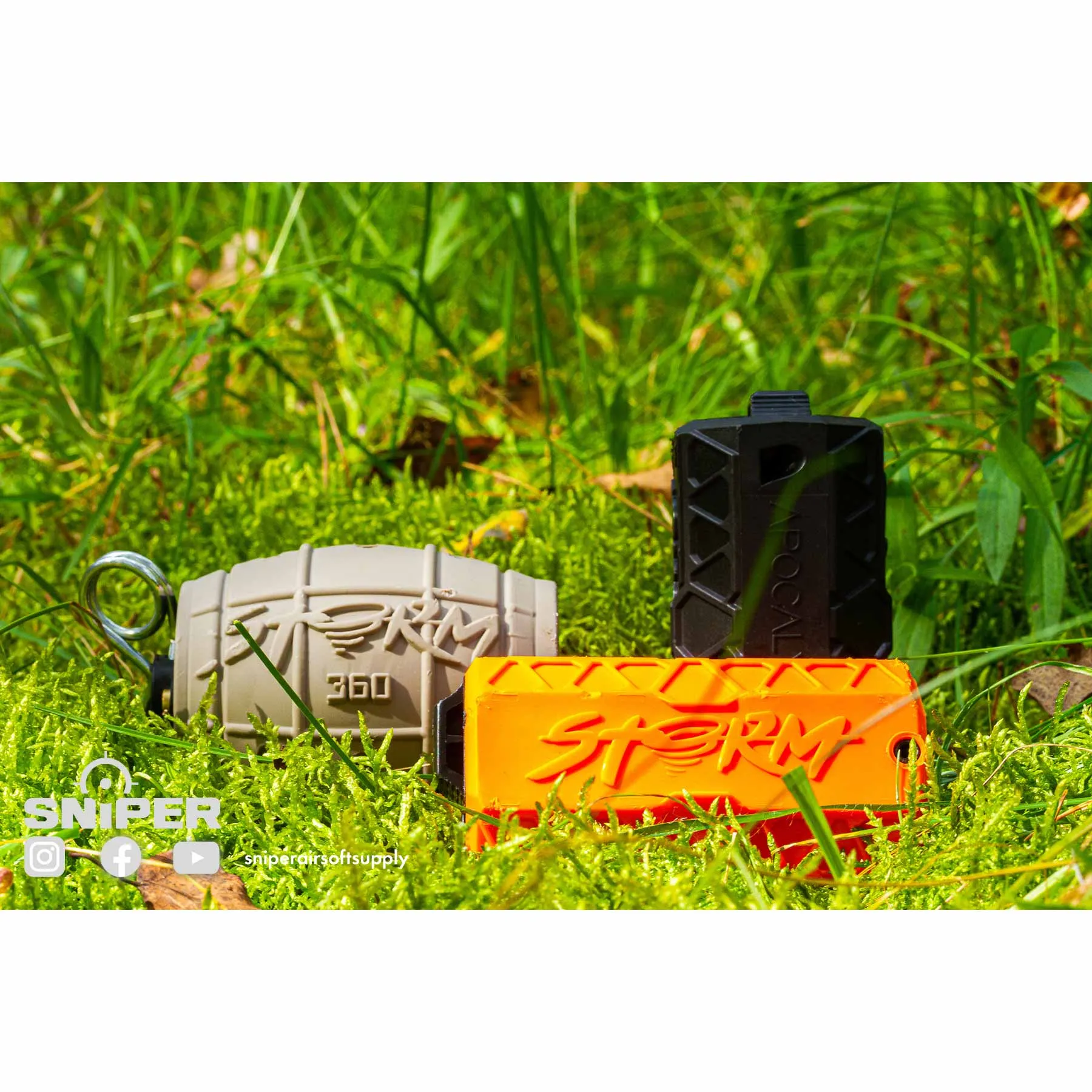 ASG 360° Storm Apocalypse Handgrenade, Orange ASG 360° Storm Apocalypse Handgrenade, Black