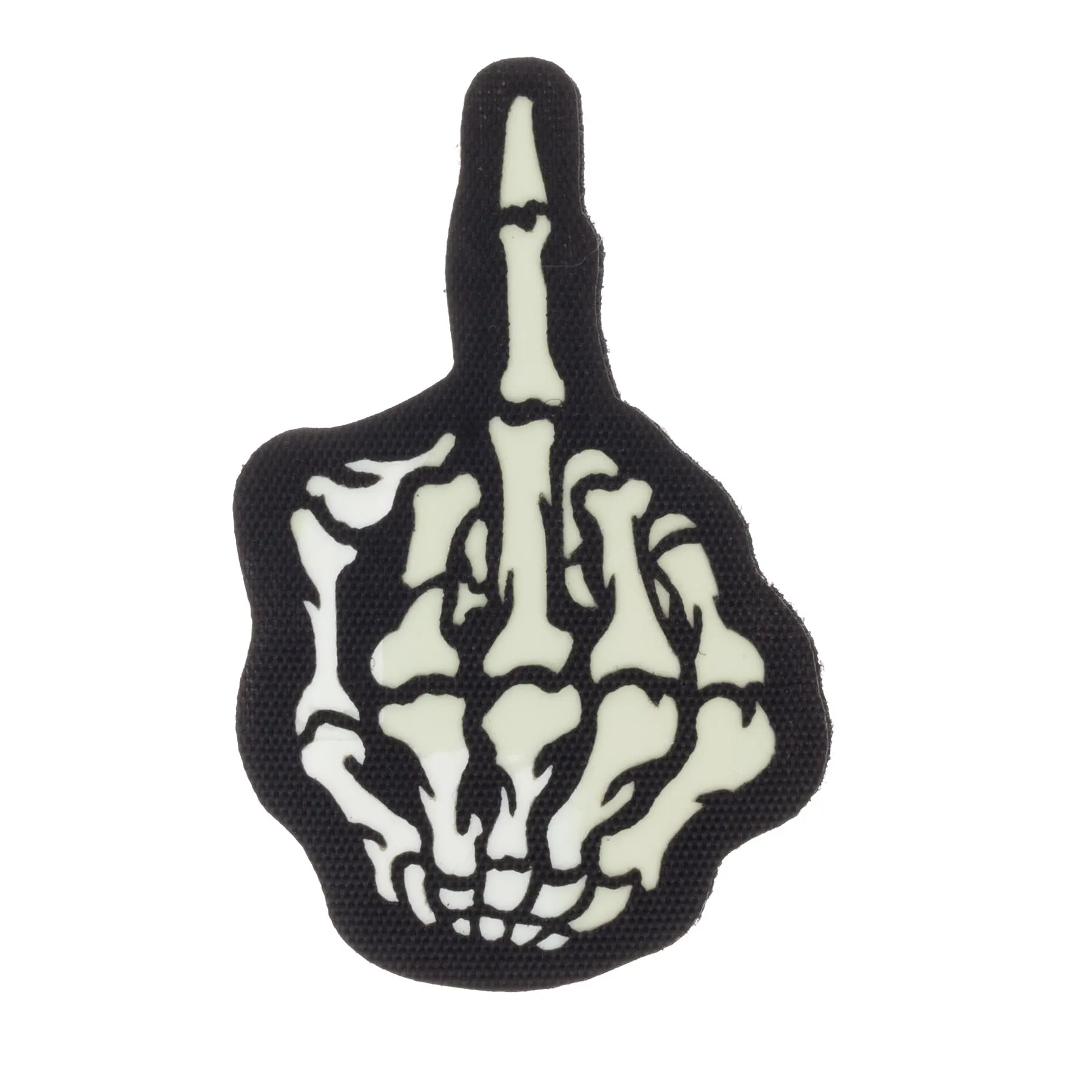 Glow in the Dark - Laser Cut Patch Skull Finger Glow in the Dark - Laser Cut Patch Skull Finger