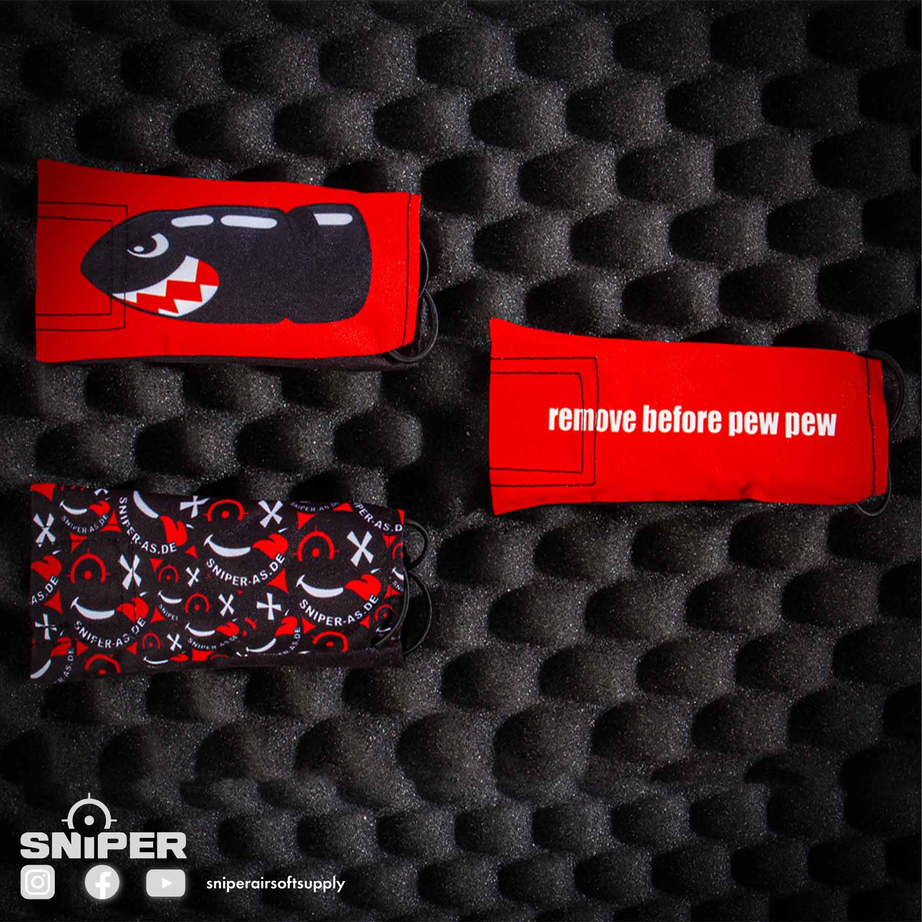 Laufsocke, 17x7,5cm, Remove before Pew Pew
