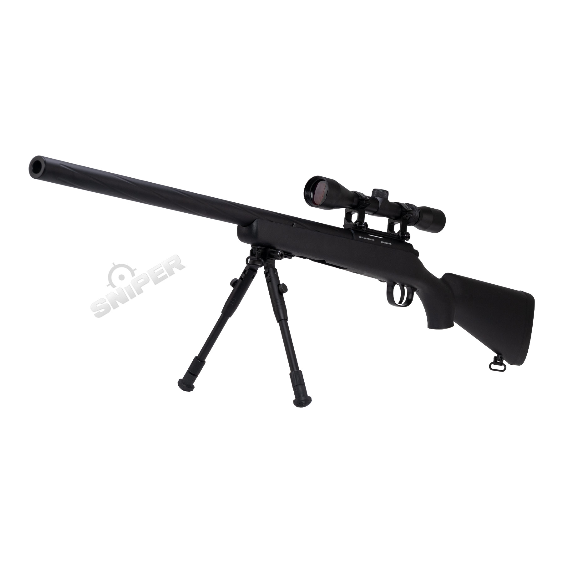 Specna Arms SA-S12 Scharfschützengewehr High-Power w/ Scope & Bipod, Black
