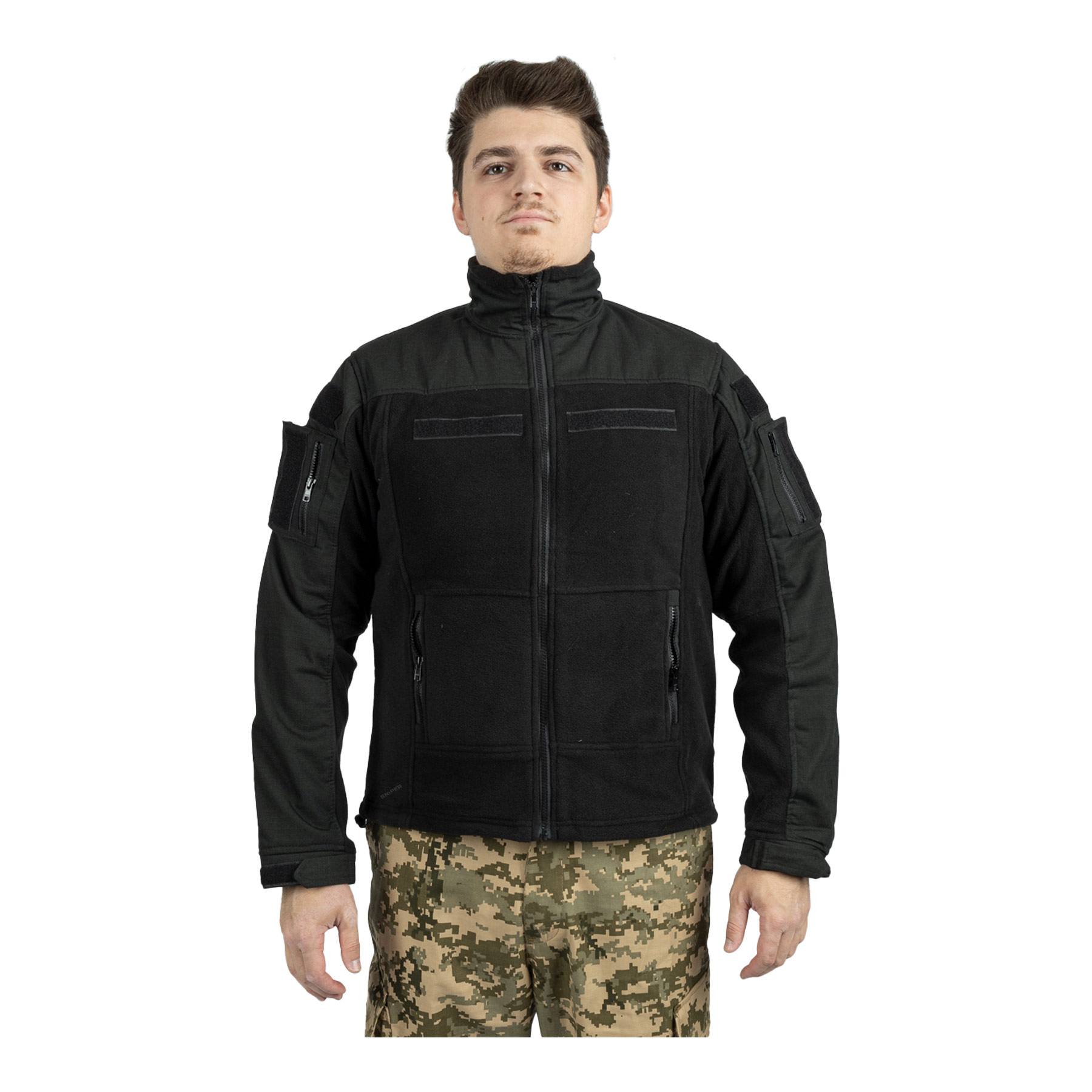Combat Fleece Jacke, Schwarz