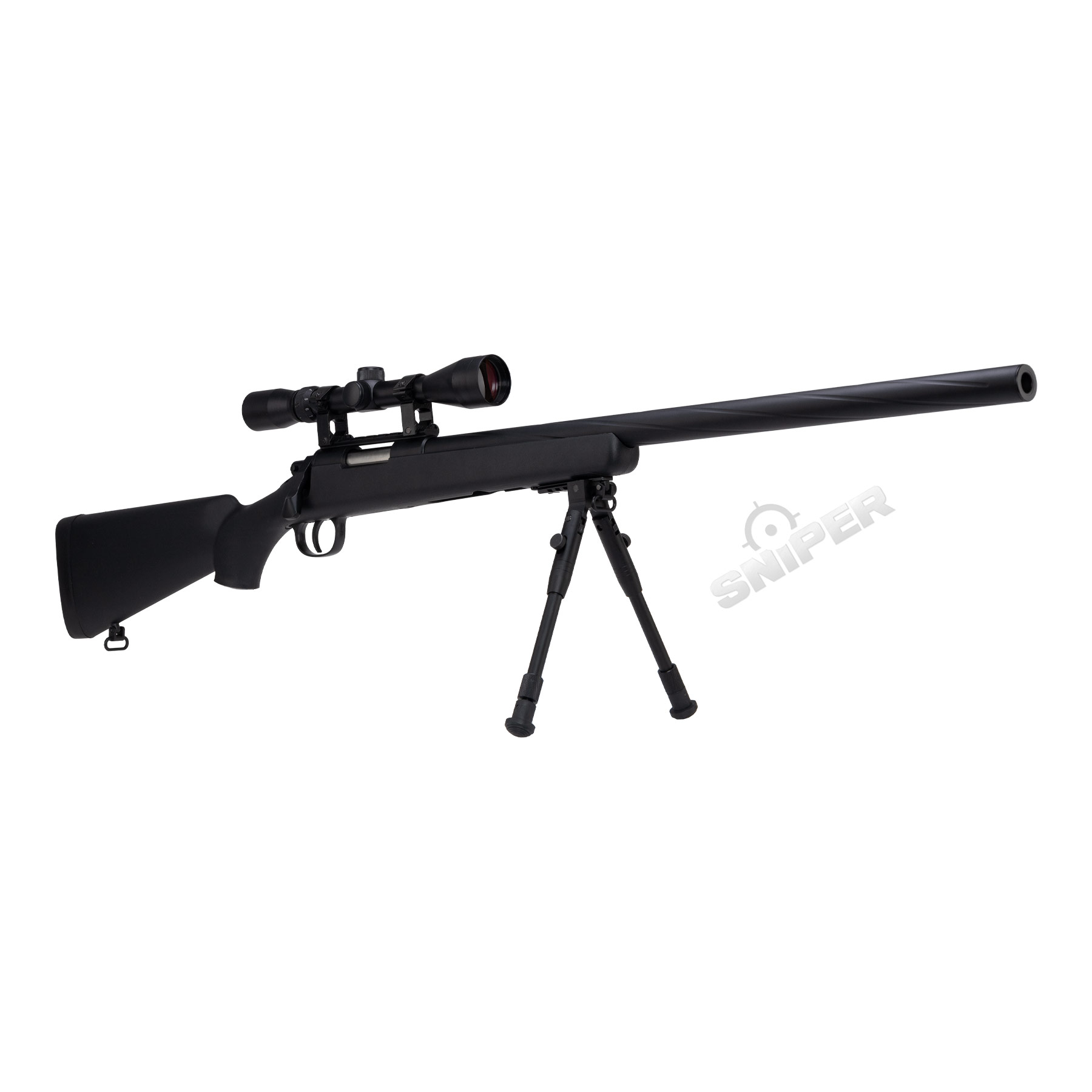 Specna Arms SA-S12 Scharfschützengewehr High-Power w/ Scope & Bipod, Black