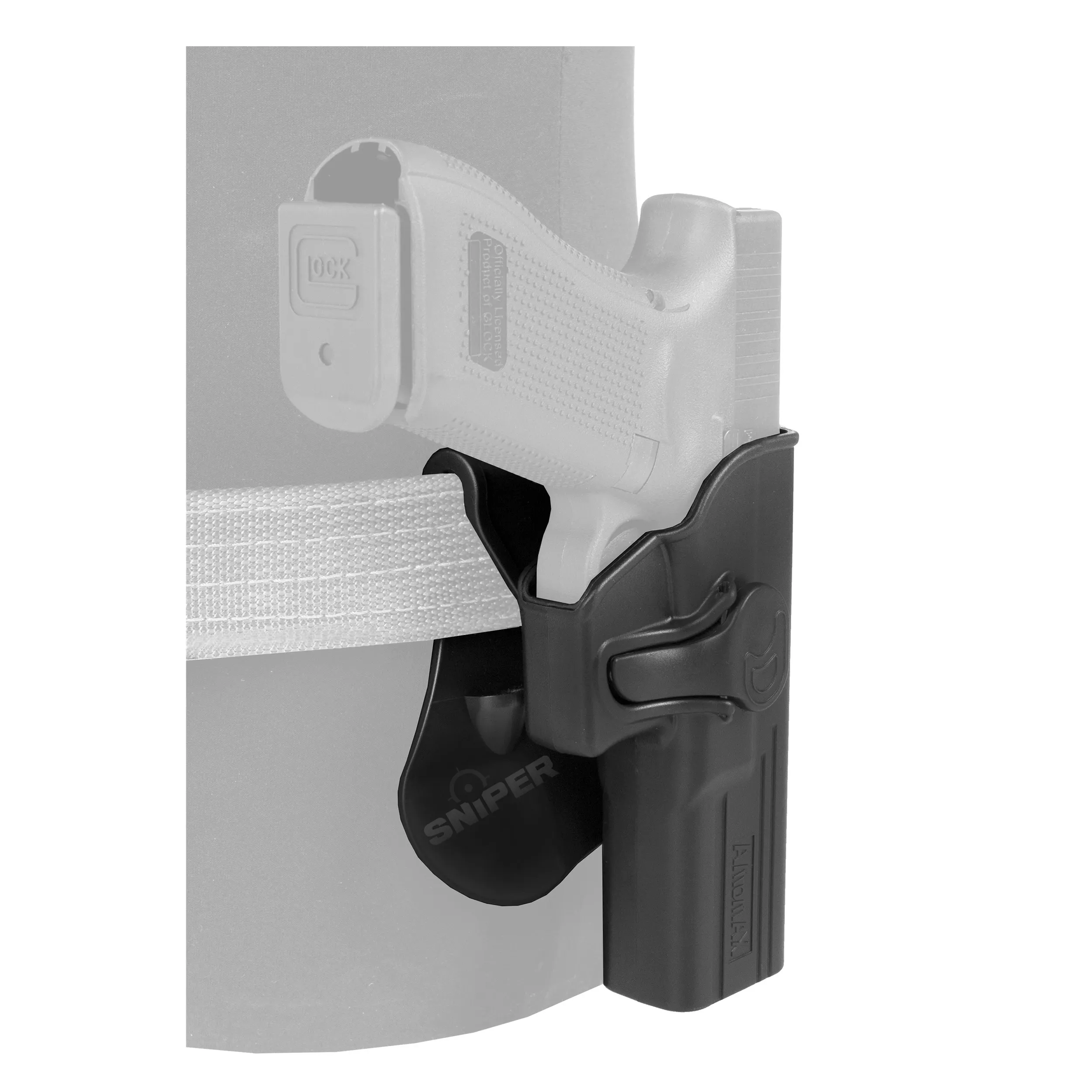 Formholster für Glock17, rechts, Black