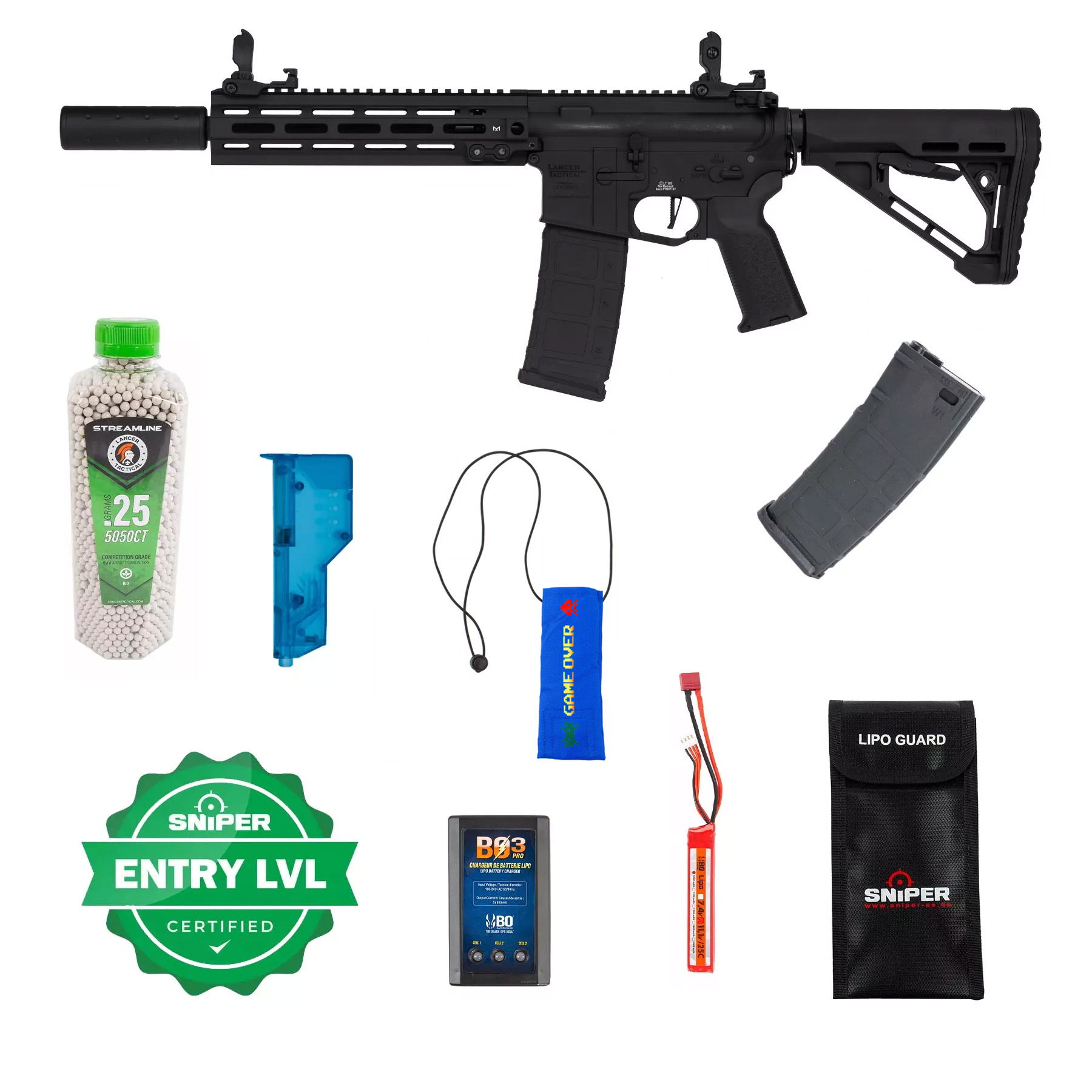 Einsteiger Set #1 - Lancer Blazer Gen3 10" Proline ETU (S)AEG, Black
