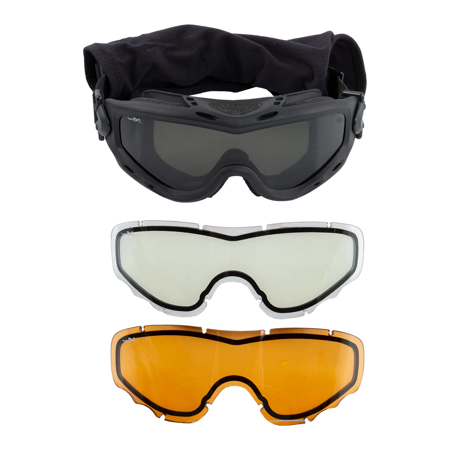WileyX Spear Dual Lens, Grey/Clear/Light Rust Lens
