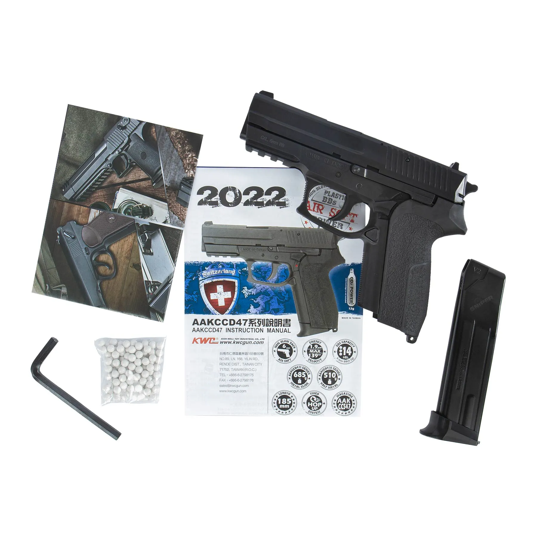 KWC SP2022 V2 CO2 NBB Softair Pistole KWC SP2022 V2 CO2 NBB Softair Pistole