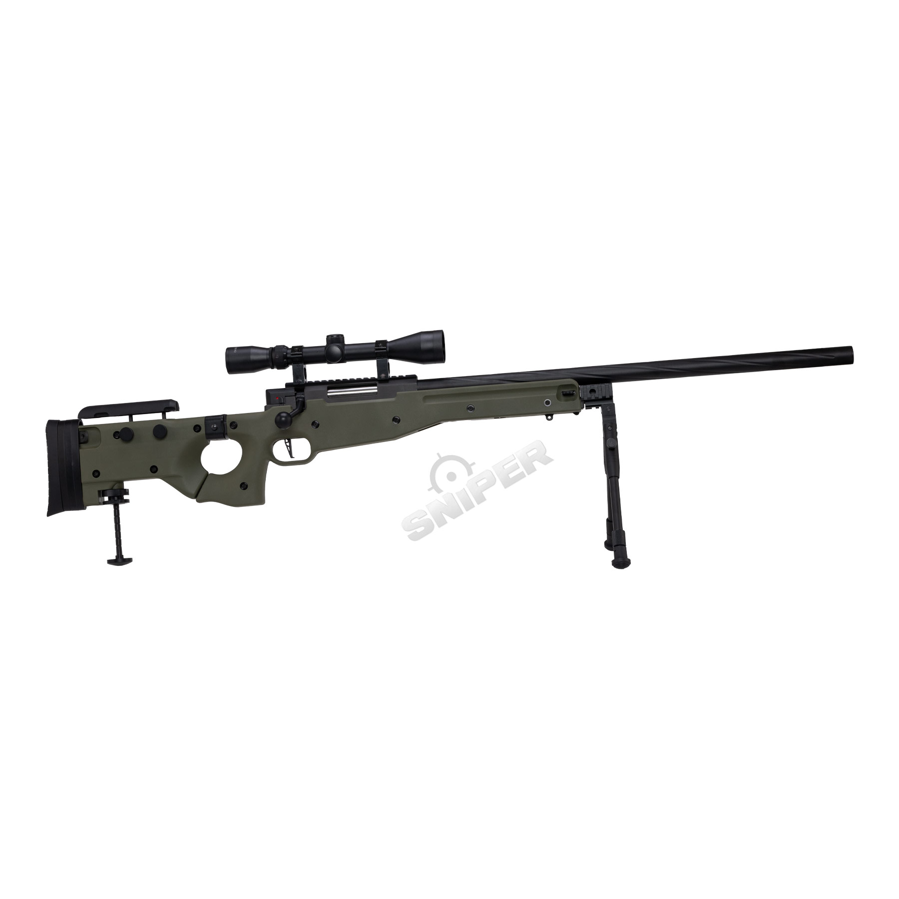 Specna Arms SA-S14 Scharfschützengewehr w/ Scope & Bipod, Olive