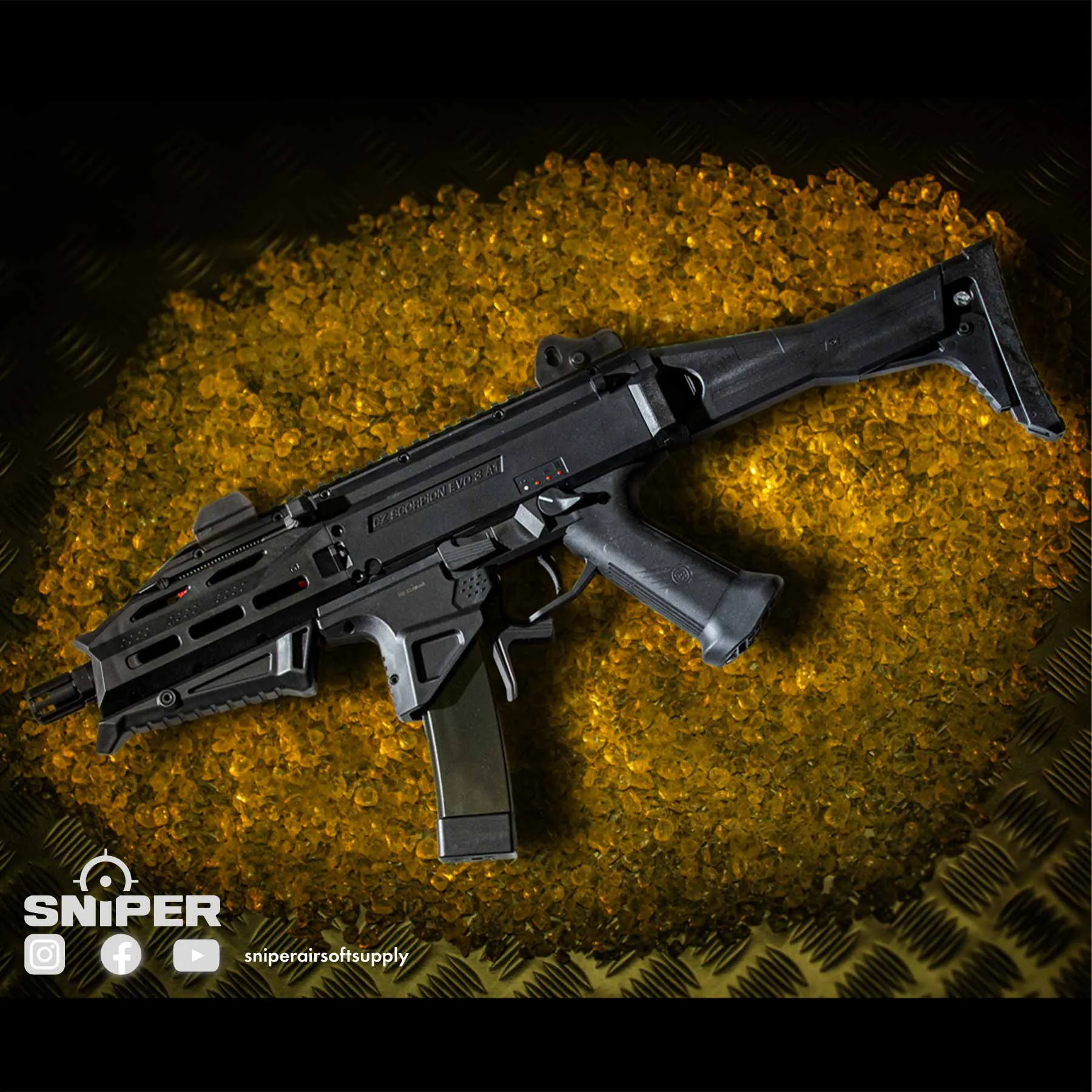 CZ Scorpion EVO 3 ATEK (S)AEG, Black CZ Scorpion EVO 3 ATEK (S)AEG, Black