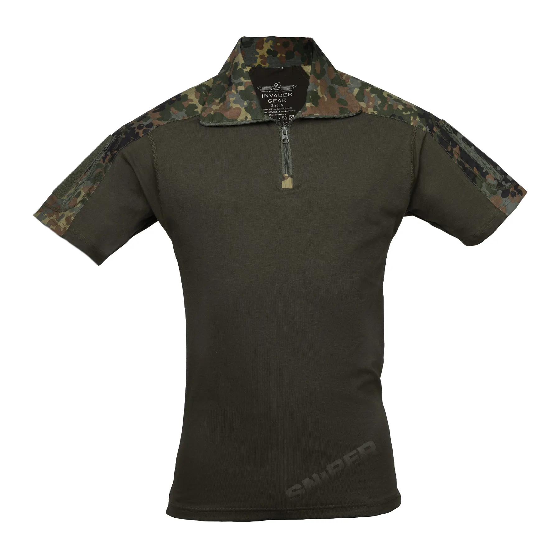 Combat Shirt Short Sleeve, Flecktarn Combat Shirt Short Sleeve, Flecktarn