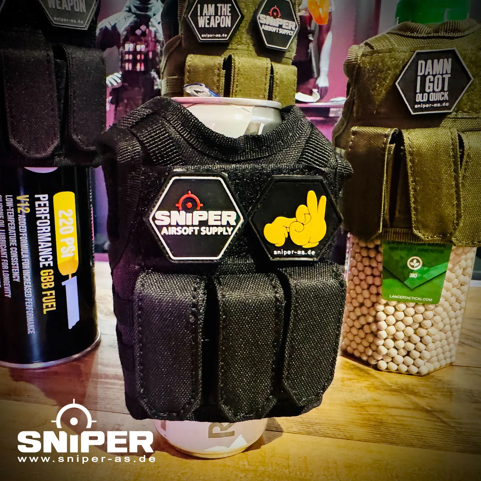 Reapo Mini Funny Tactical Vest, Green Reapo Mini Funny Tactical Vest, Black