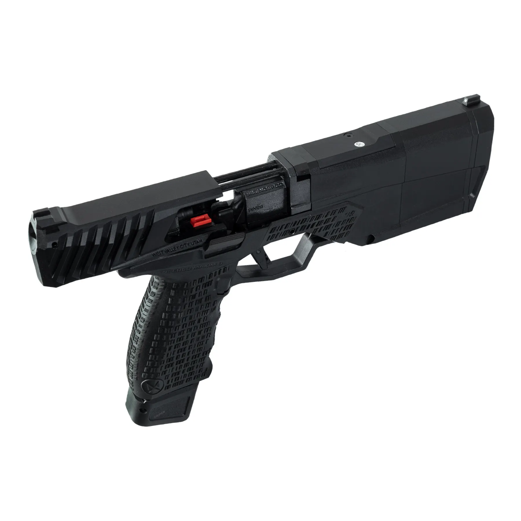 Krytac SilencerCo Maxim 9 Co2 Softair Pistole, Black Krytac SilencerCo Maxim 9 Co2 Softair Pistole, Black