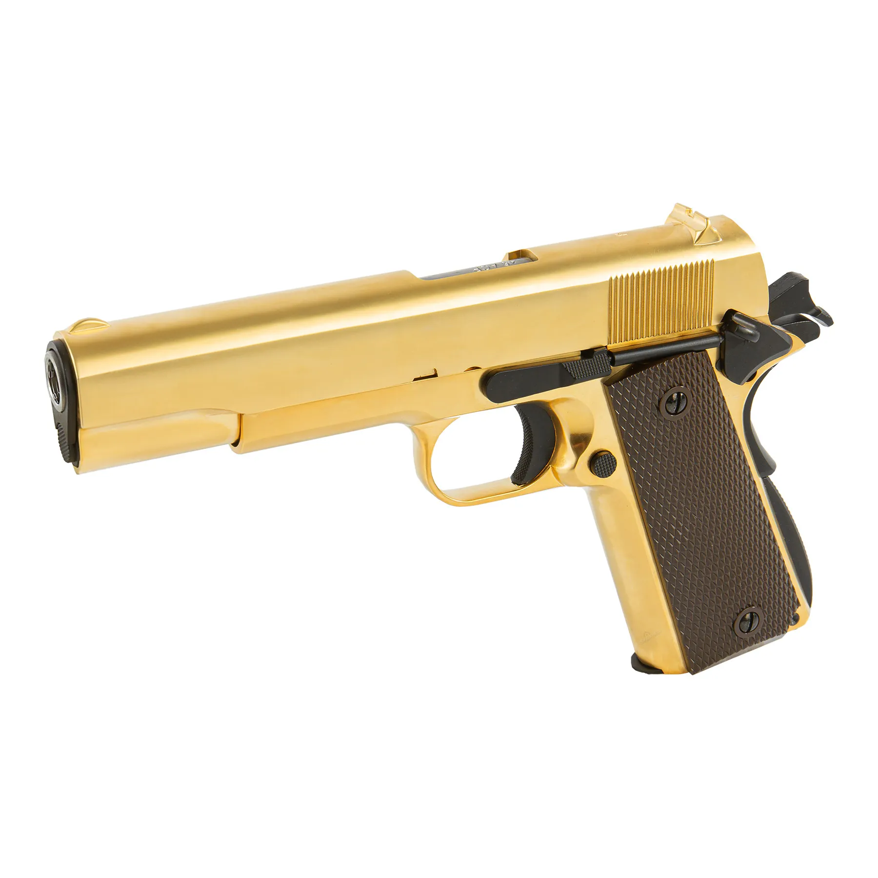 WE M1911 Full Metal Gold GBB Softair Pistole