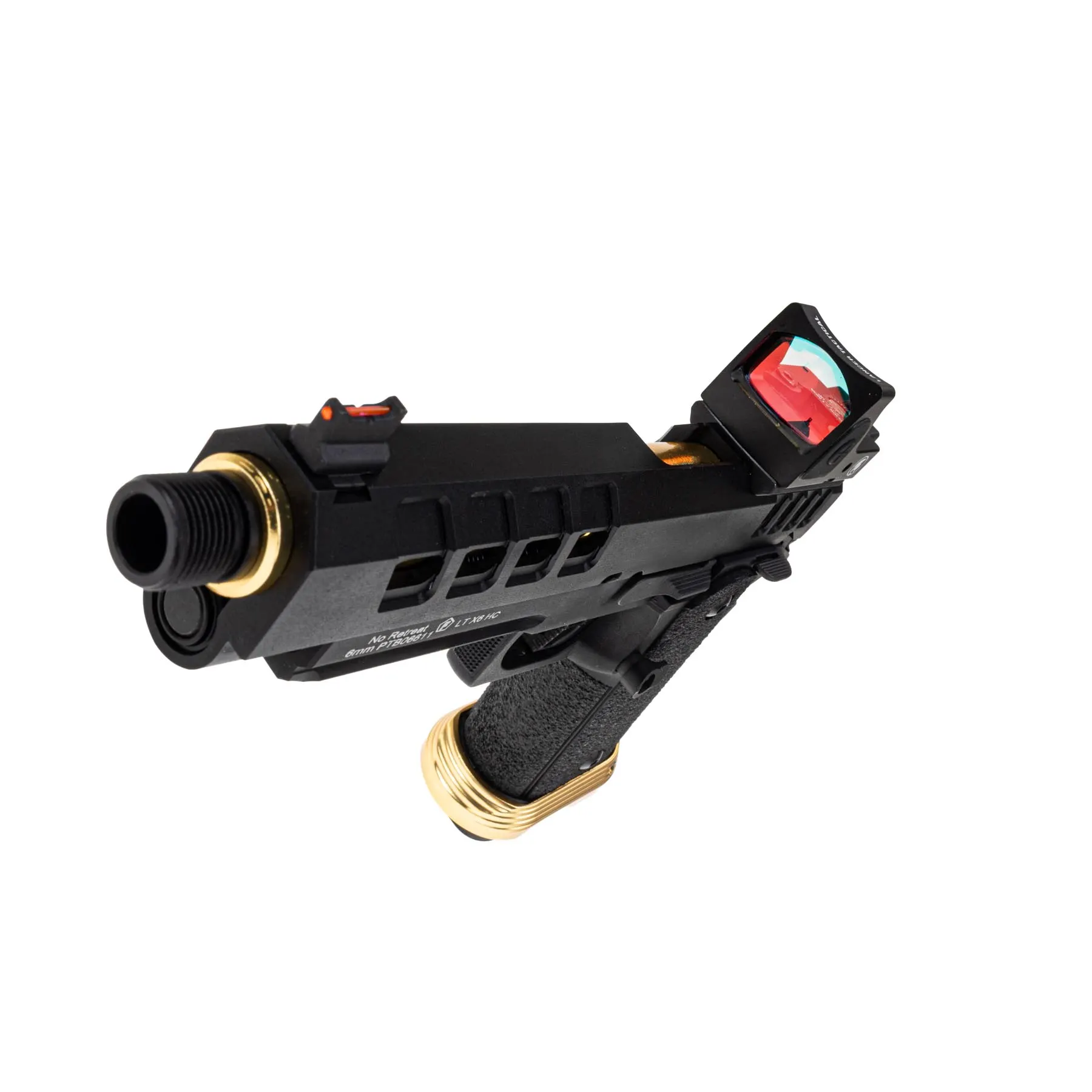 Lancer Tactical Heracles RMR Hi-Capa GBB Softairpistole, Black & Gold