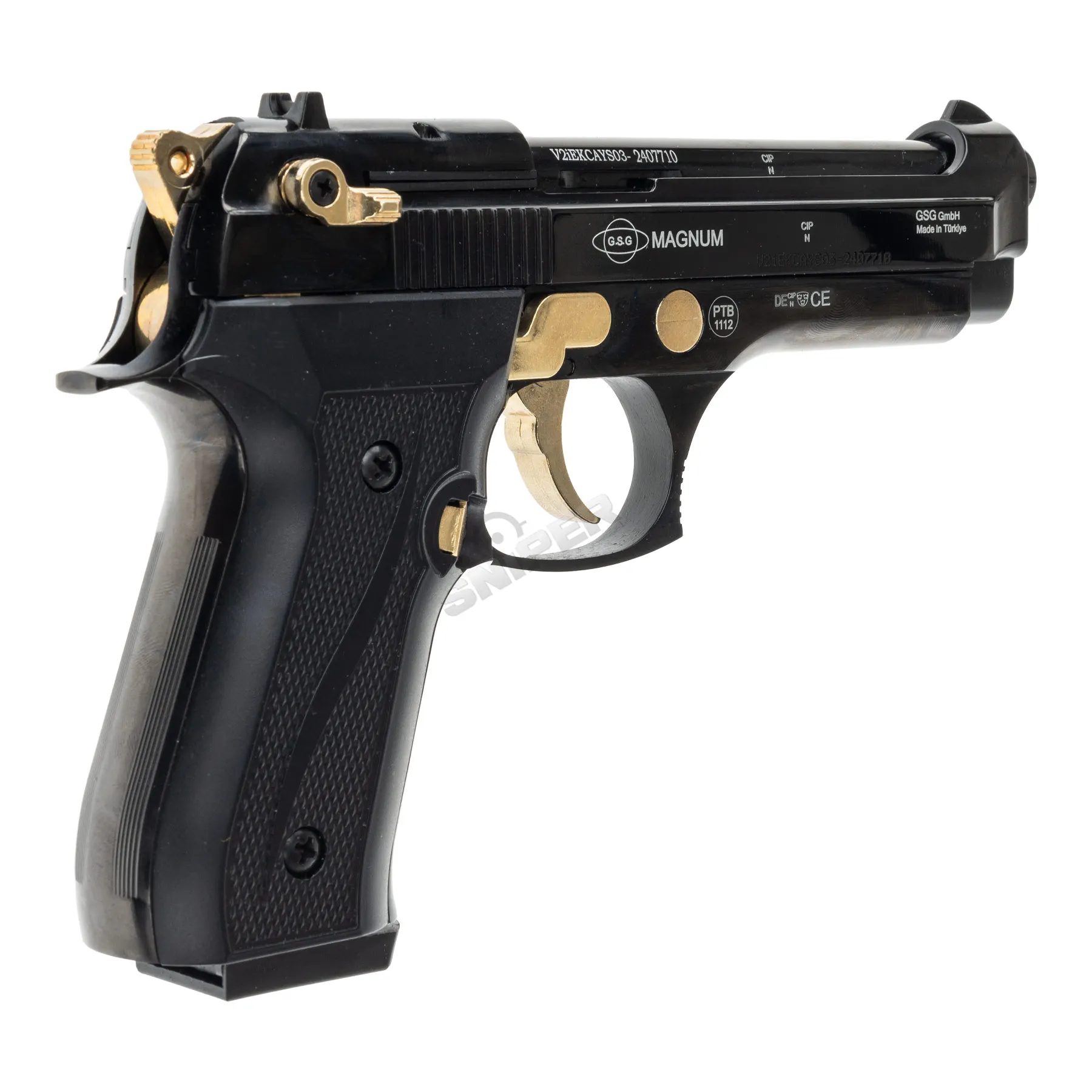 EKOL Firat 9mm P.A.K. Schreckschusspistole, Black/Gold