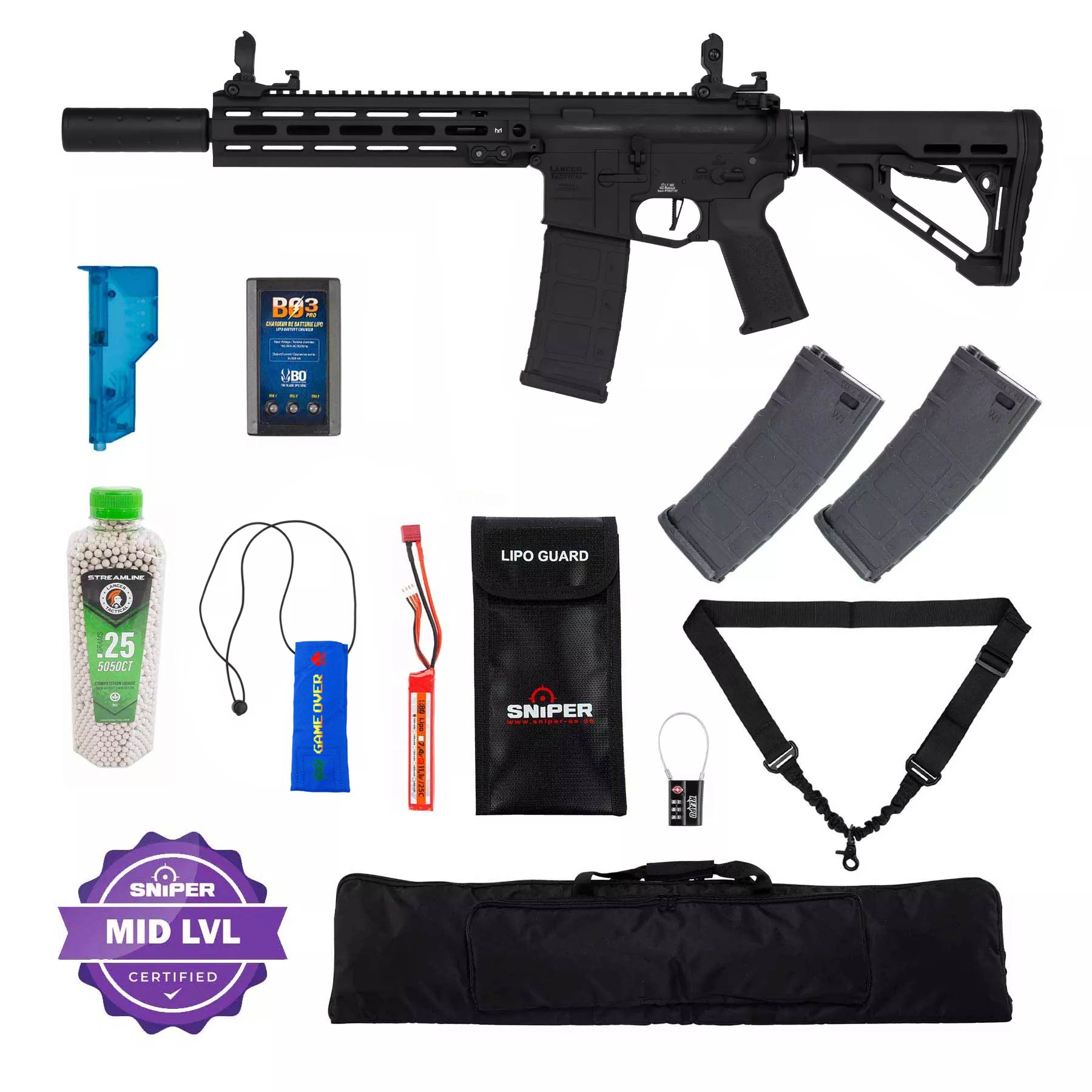 Einsteiger Set #3 - Lancer Blazer Gen3 10" Proline ETU (S)AEG, Black