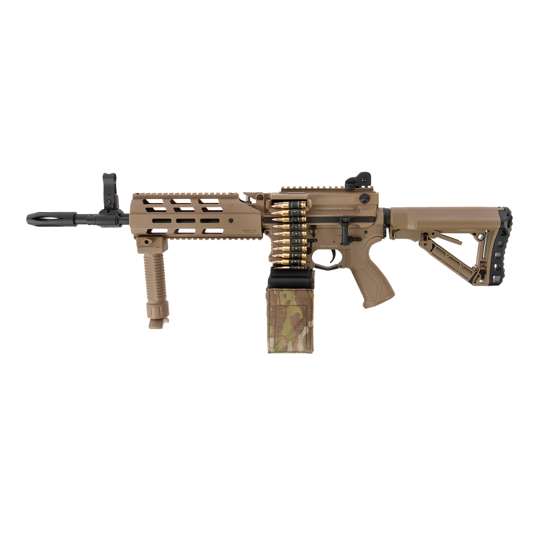CM16 LMG < 0,5J, AEG Softair Gewehr, Desert