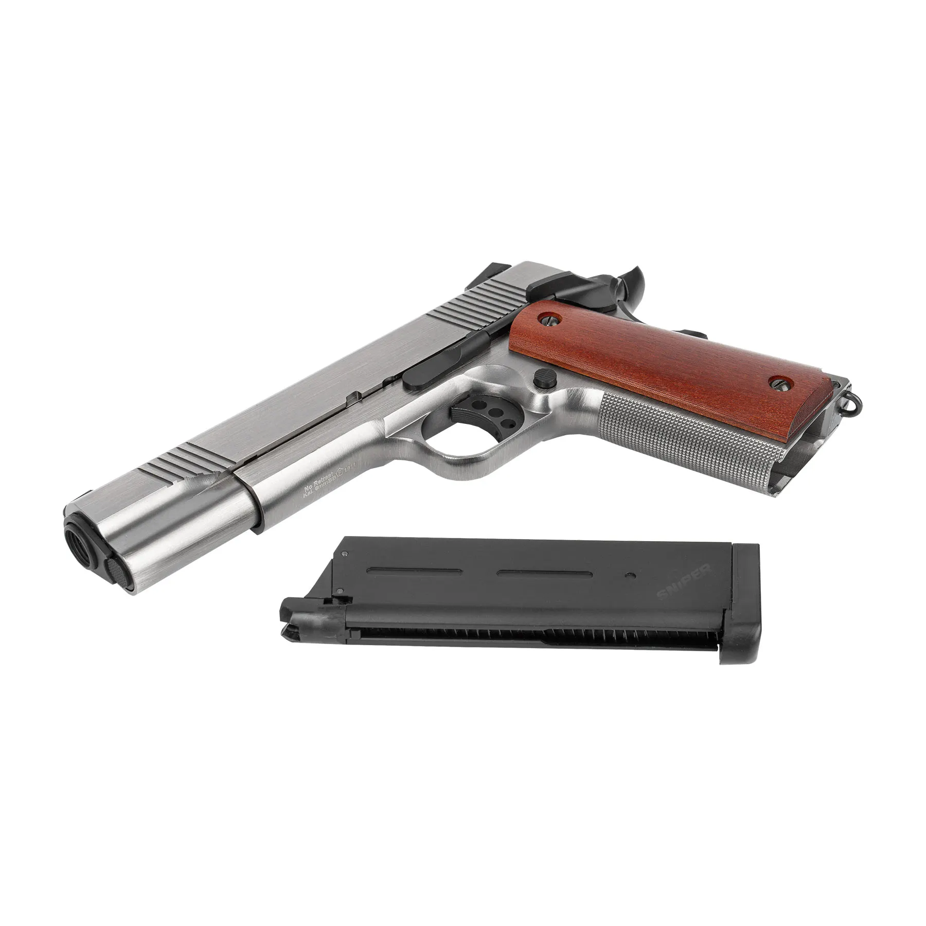 Raven 1911 MEU GBB, Brushed Alu