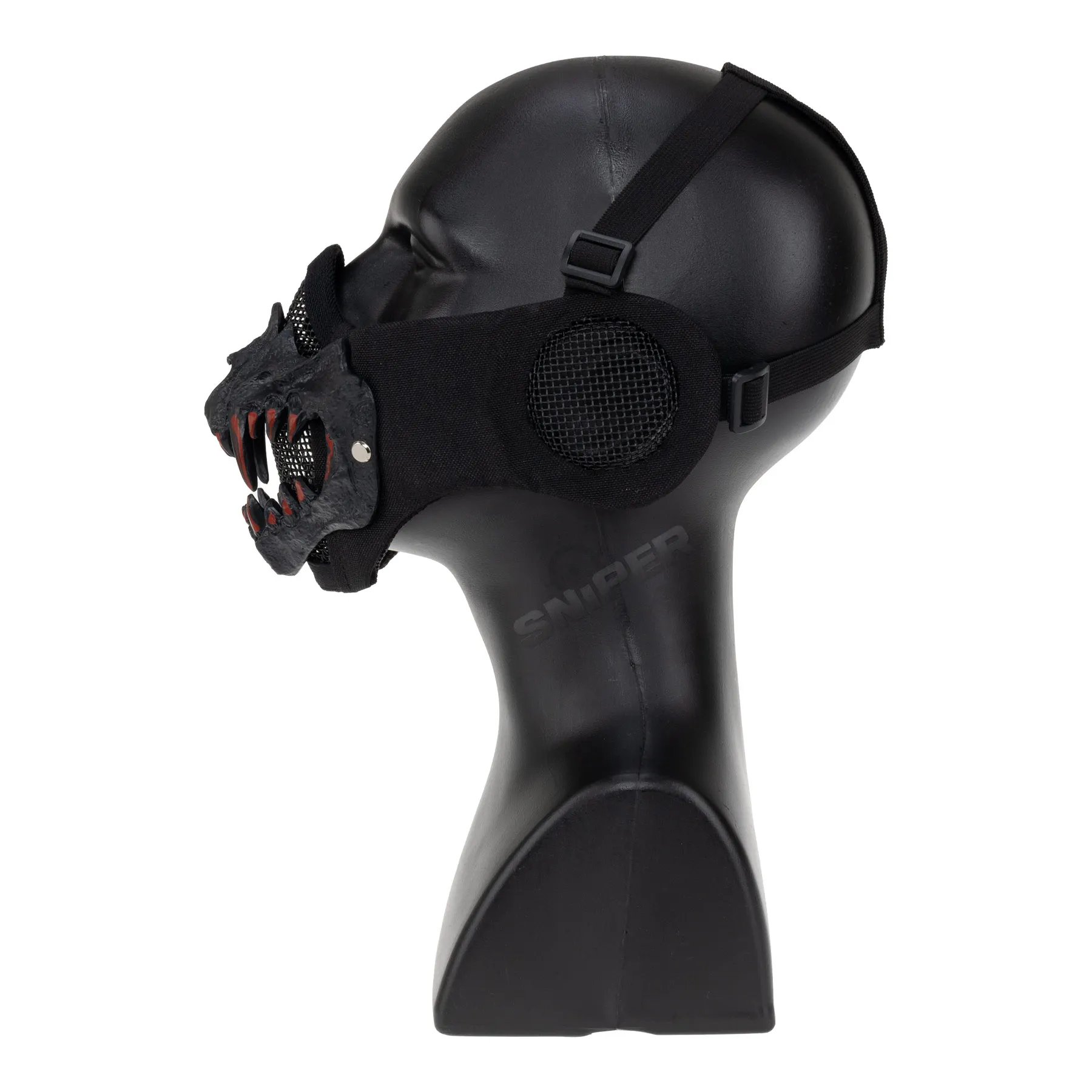 Reapo Stalker EVO Fangs Mask w/ Ear Protection, Black