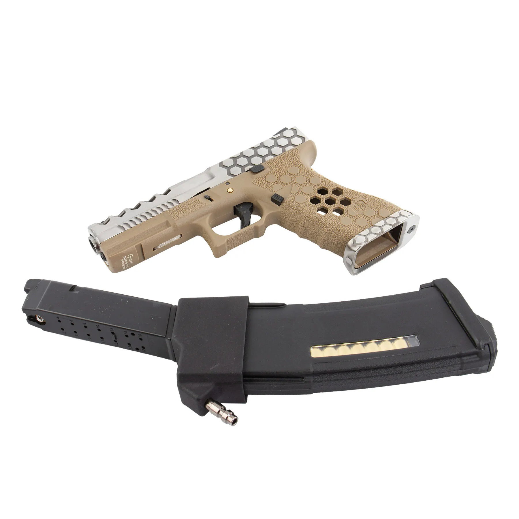 HPA Set SAC Custom VX0110 Hex Cut HPA US Softair Pistole