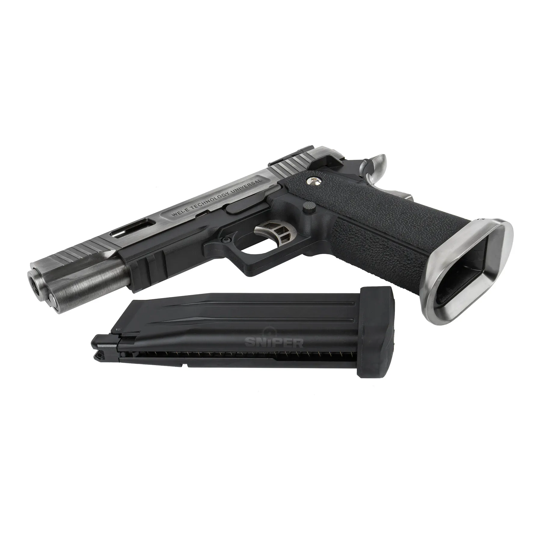 WE Hi-Capa 5.1 Force Full Metal Silver GBB Softair Pistole