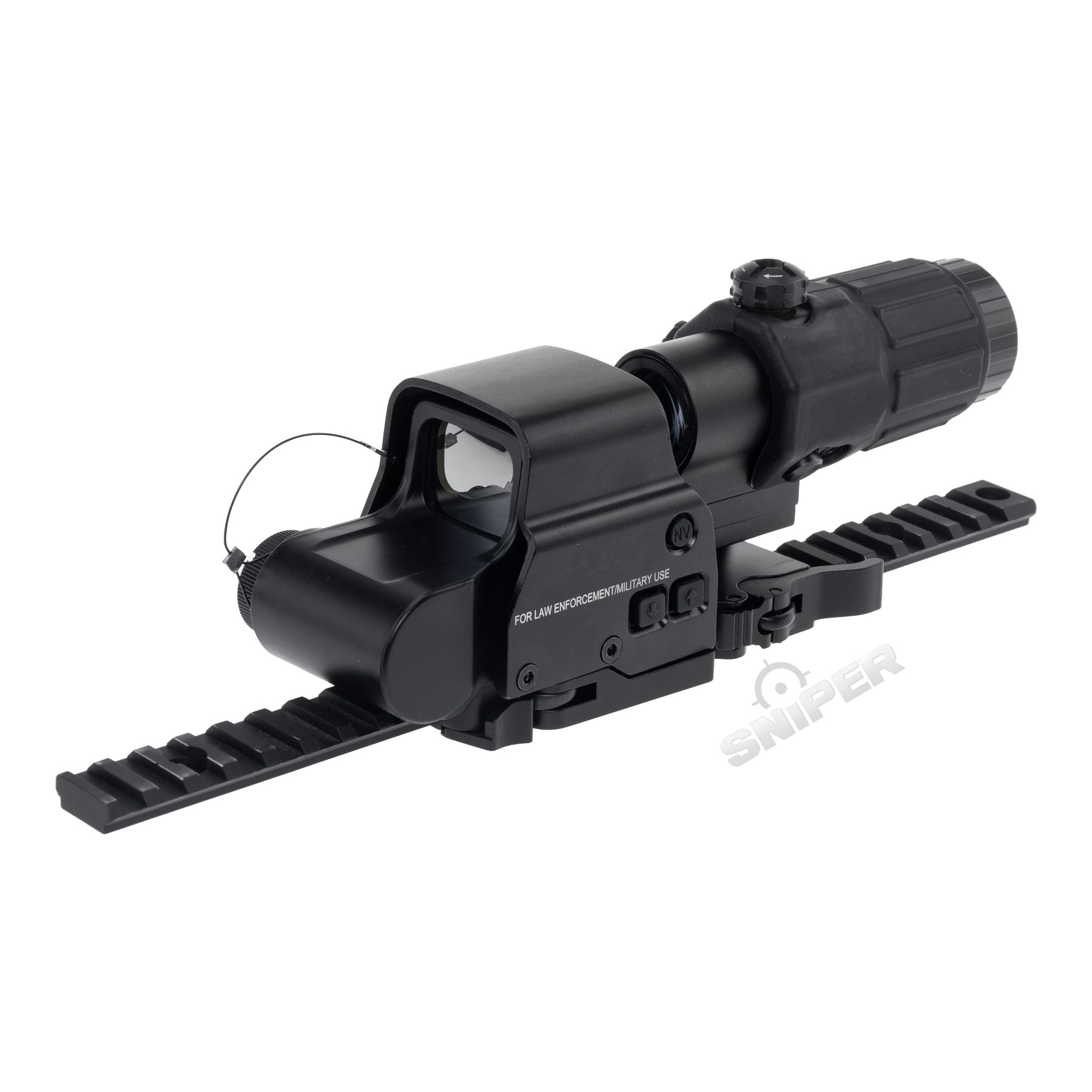 Reapo R558 Holo Red Dot VIsier w/ 3x Magnifier, Black