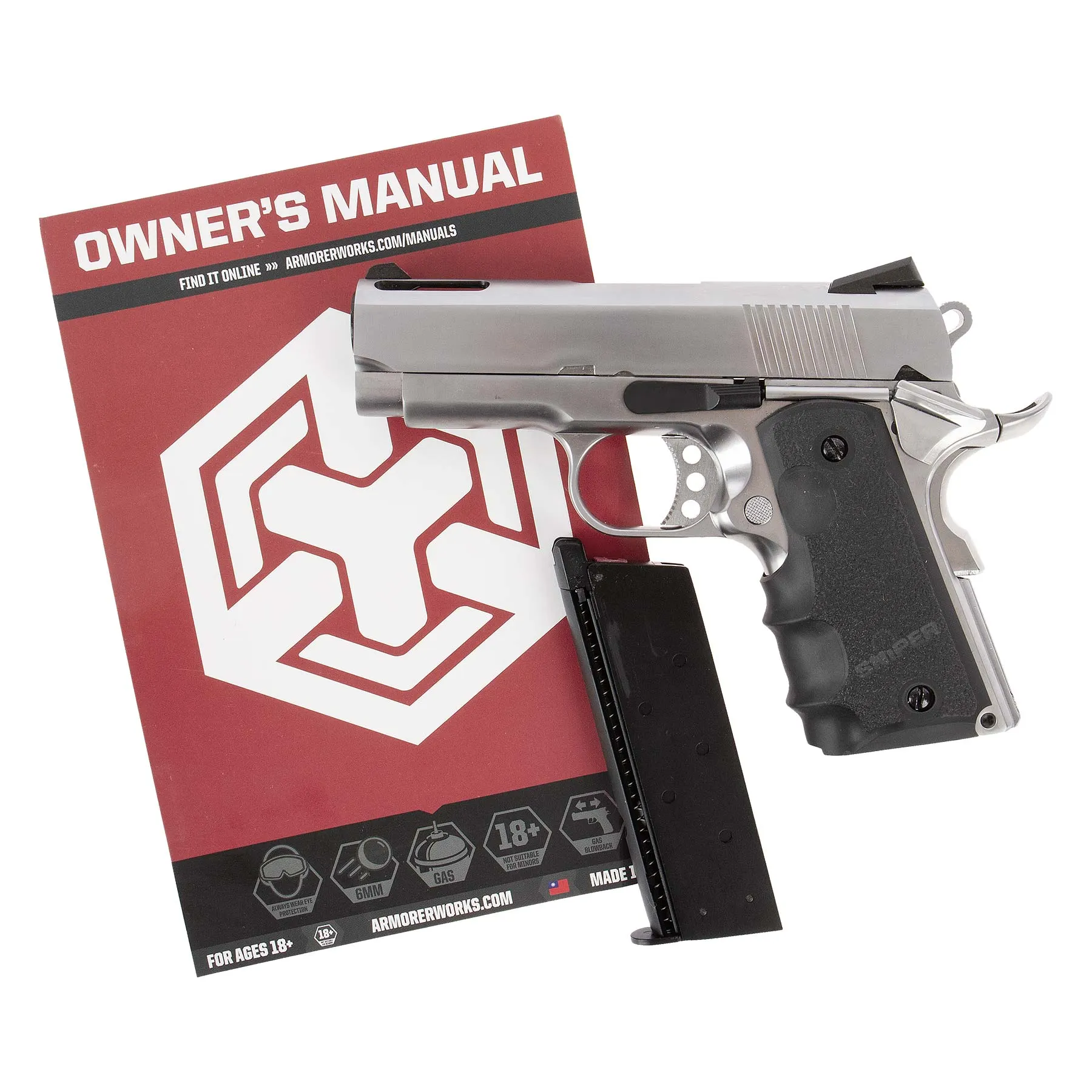 NE1001 Baby 1911, chrome GBB