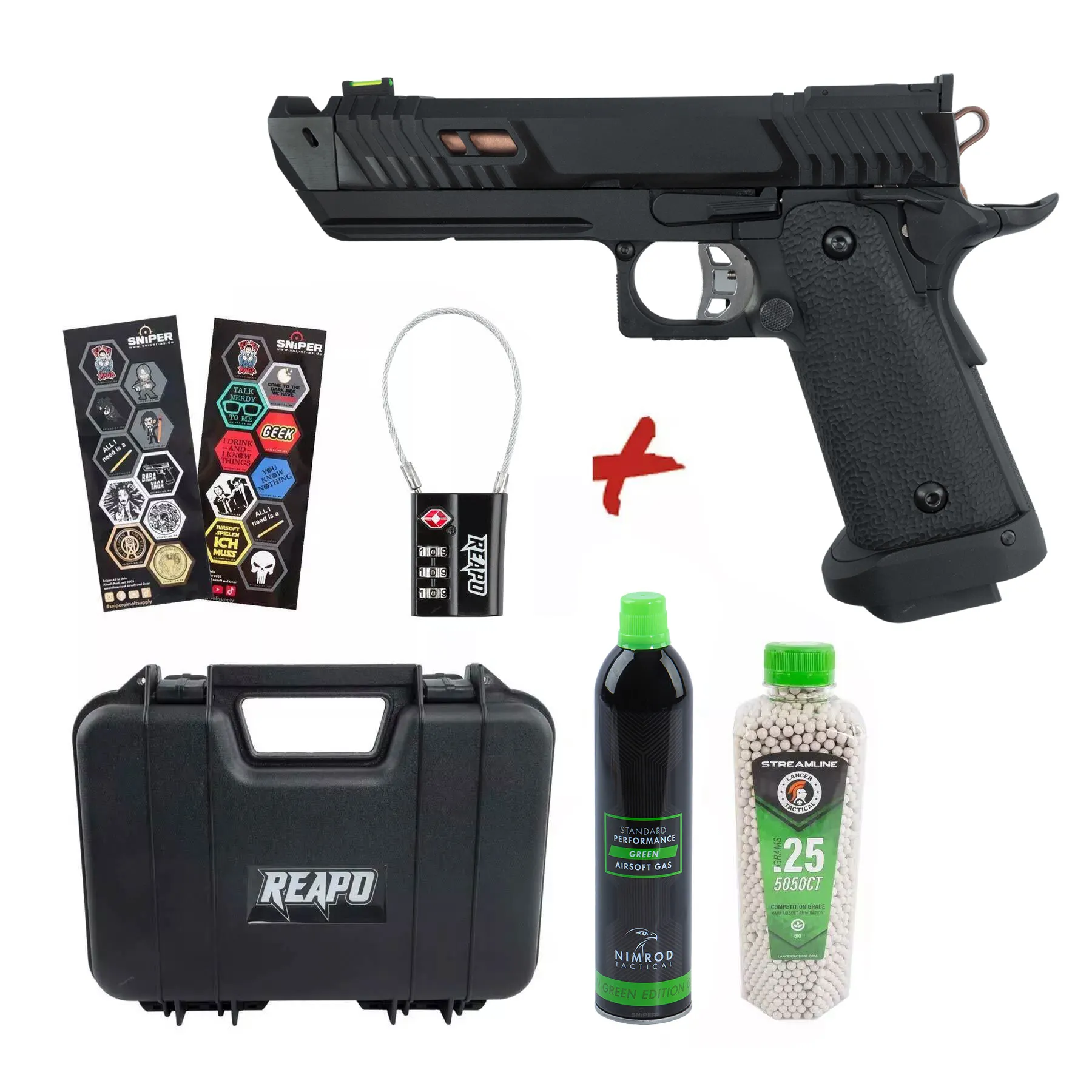Bundle Deal #1 - Reapo JW4 Black Viper Softair Pistole Bundle Deal #1 - Reapo JW4 Black Viper Softair Pistole