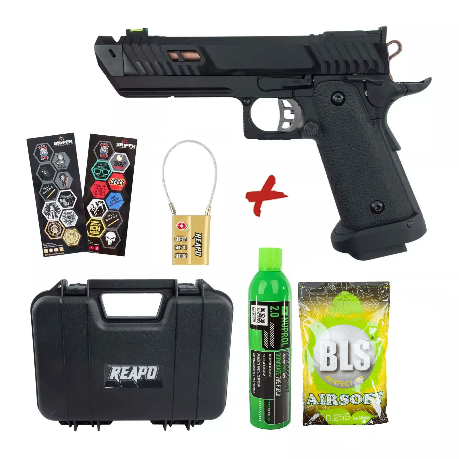 Bundle Deal #1 - Reapo JW4 Black Viper Softair Pistole