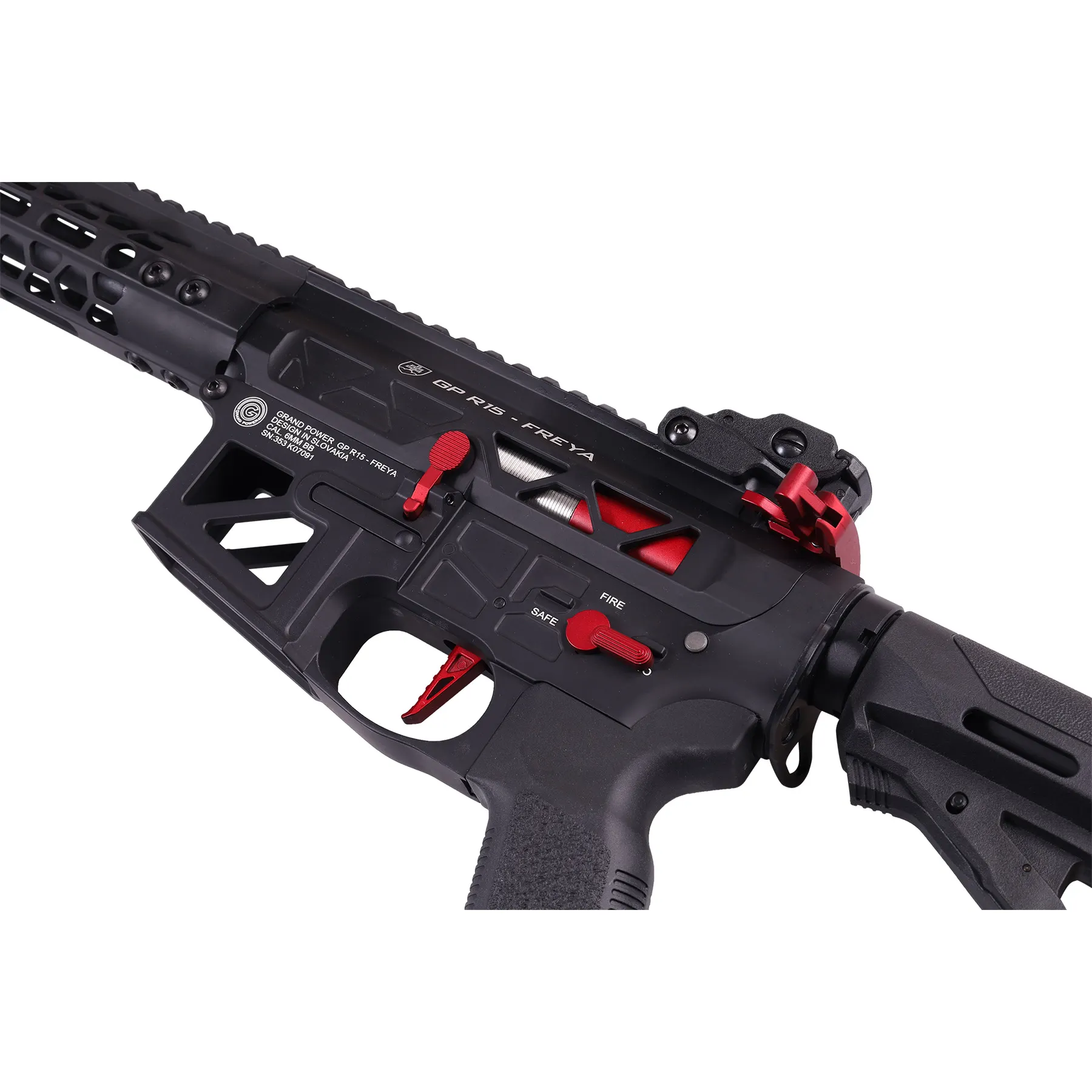 Delta Armory FREYA Skeleton Gen.2 12,5", Black/Red