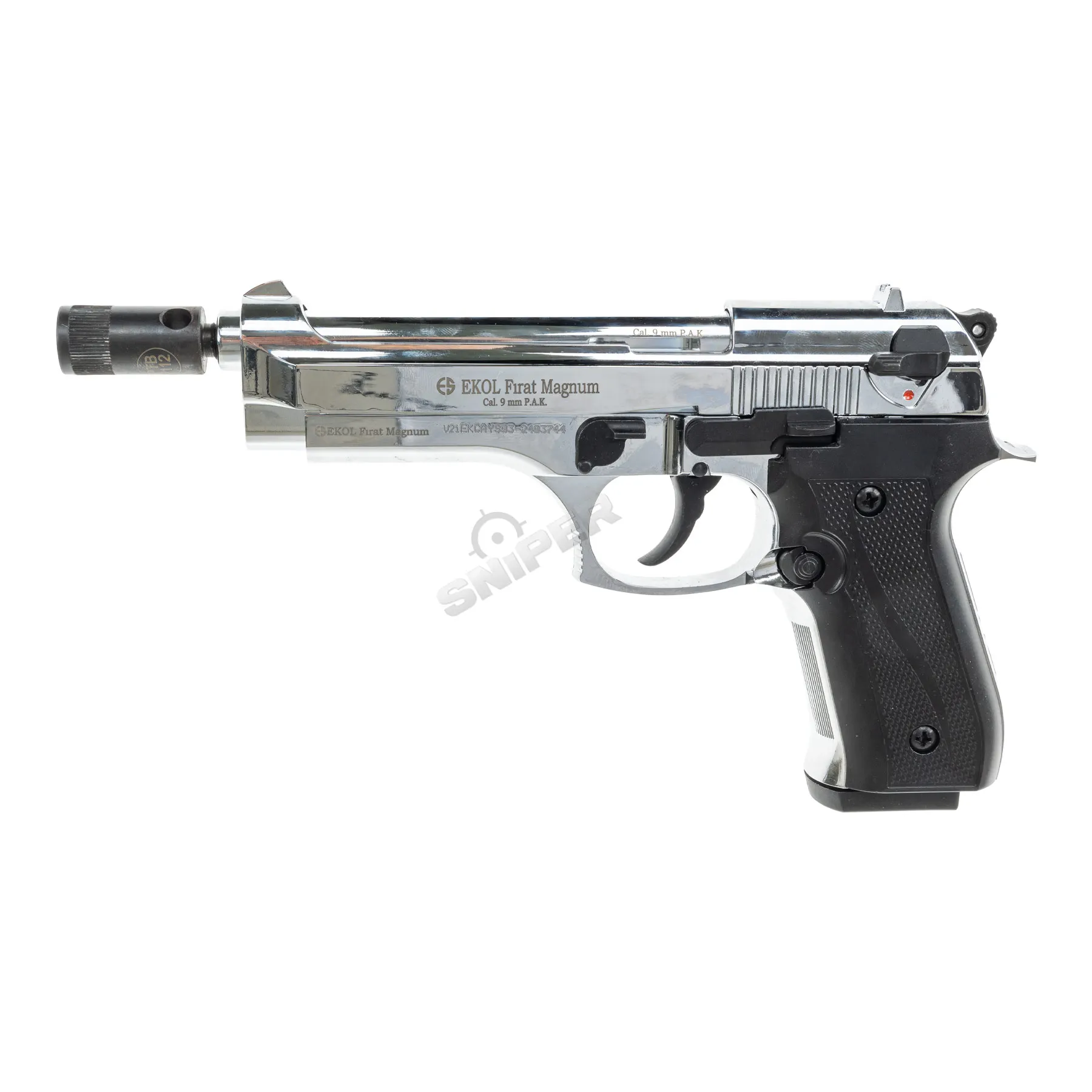 EKOL Firat 9mm P.A.K. Schreckschusspistole, Chrome